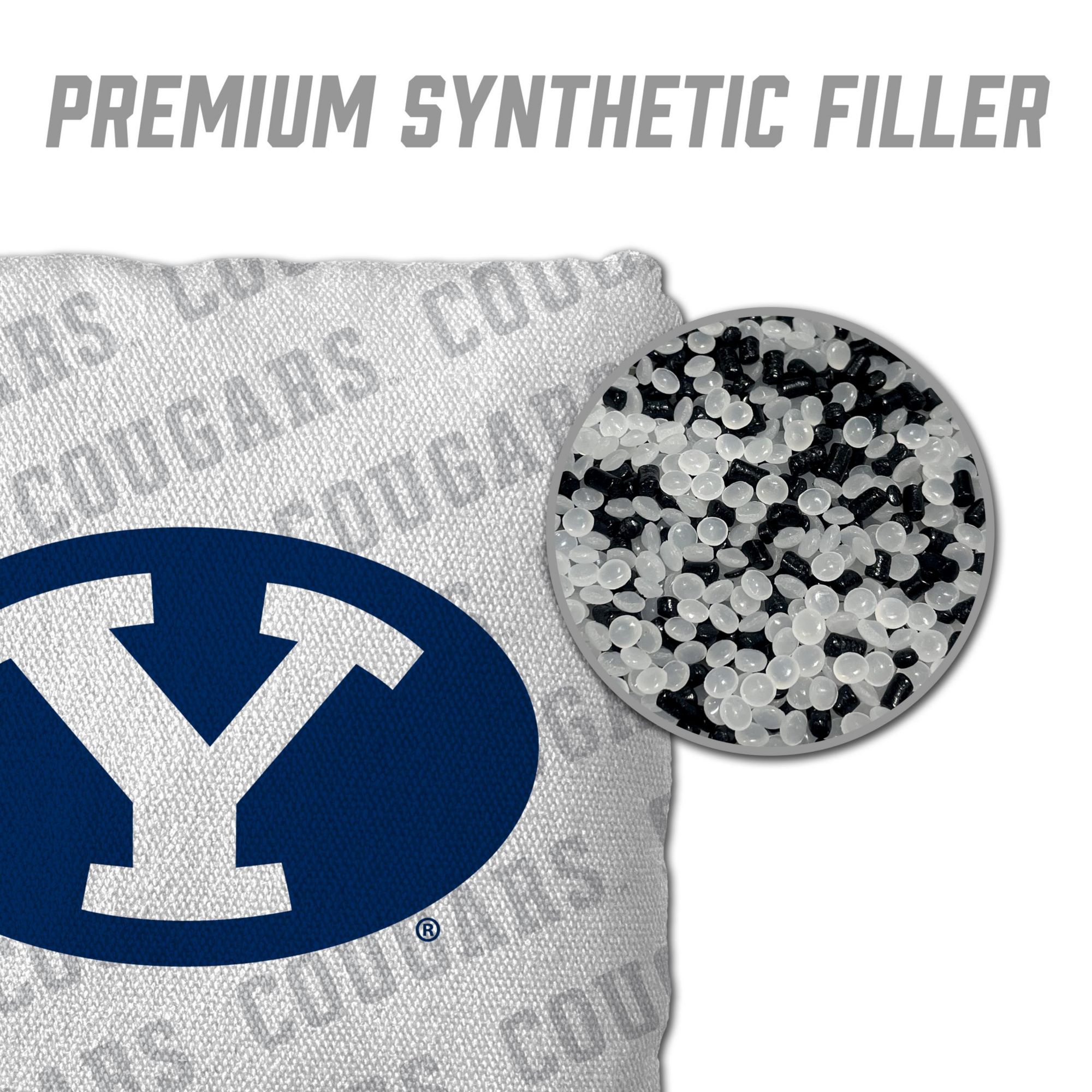 YouTheFan Brigham Young Cougars White 4-Pack Cornhole Bean Bag Set product image