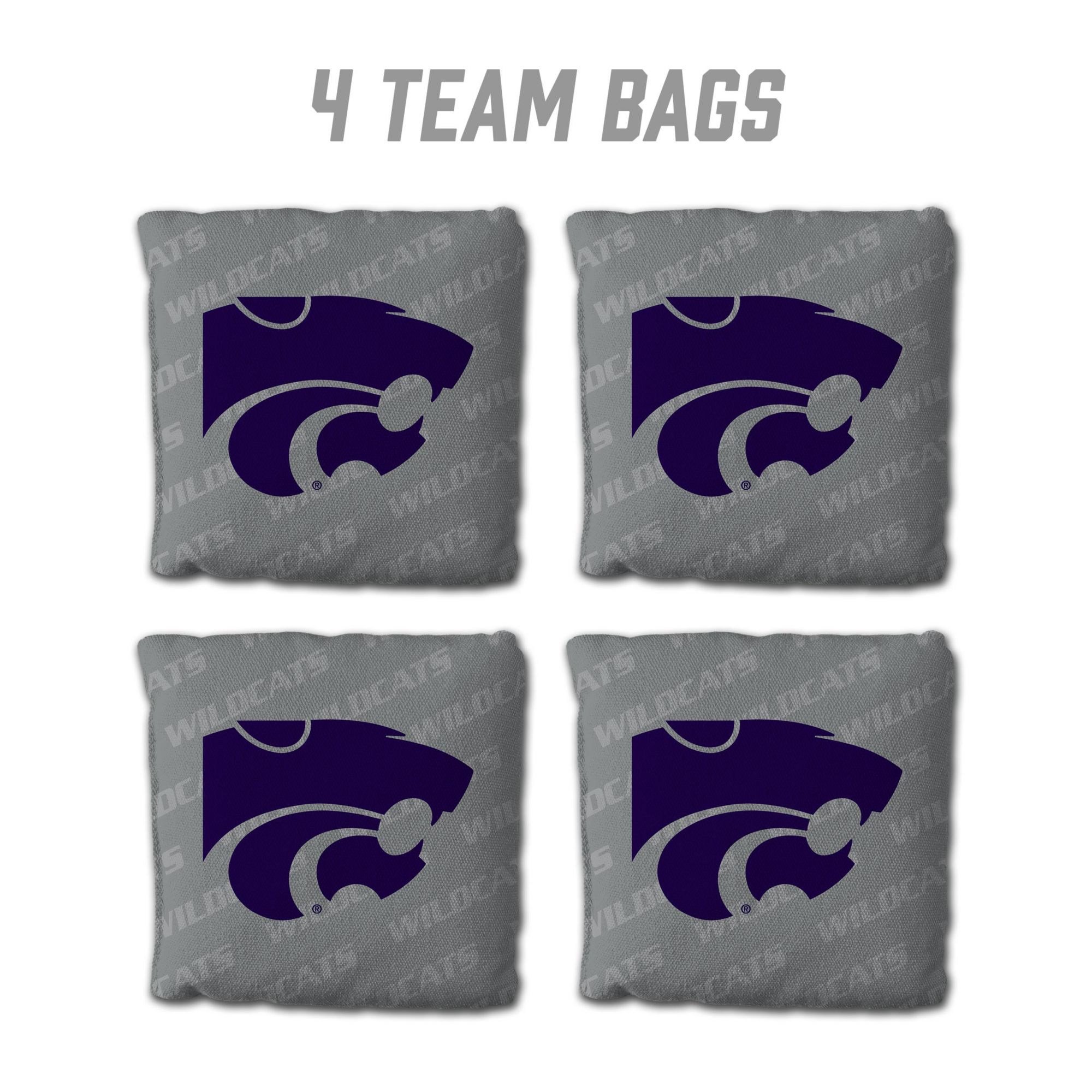 YouTheFan Kansas State Wildcats Grey 4-Pack Cornhole Bean Bag Set product image