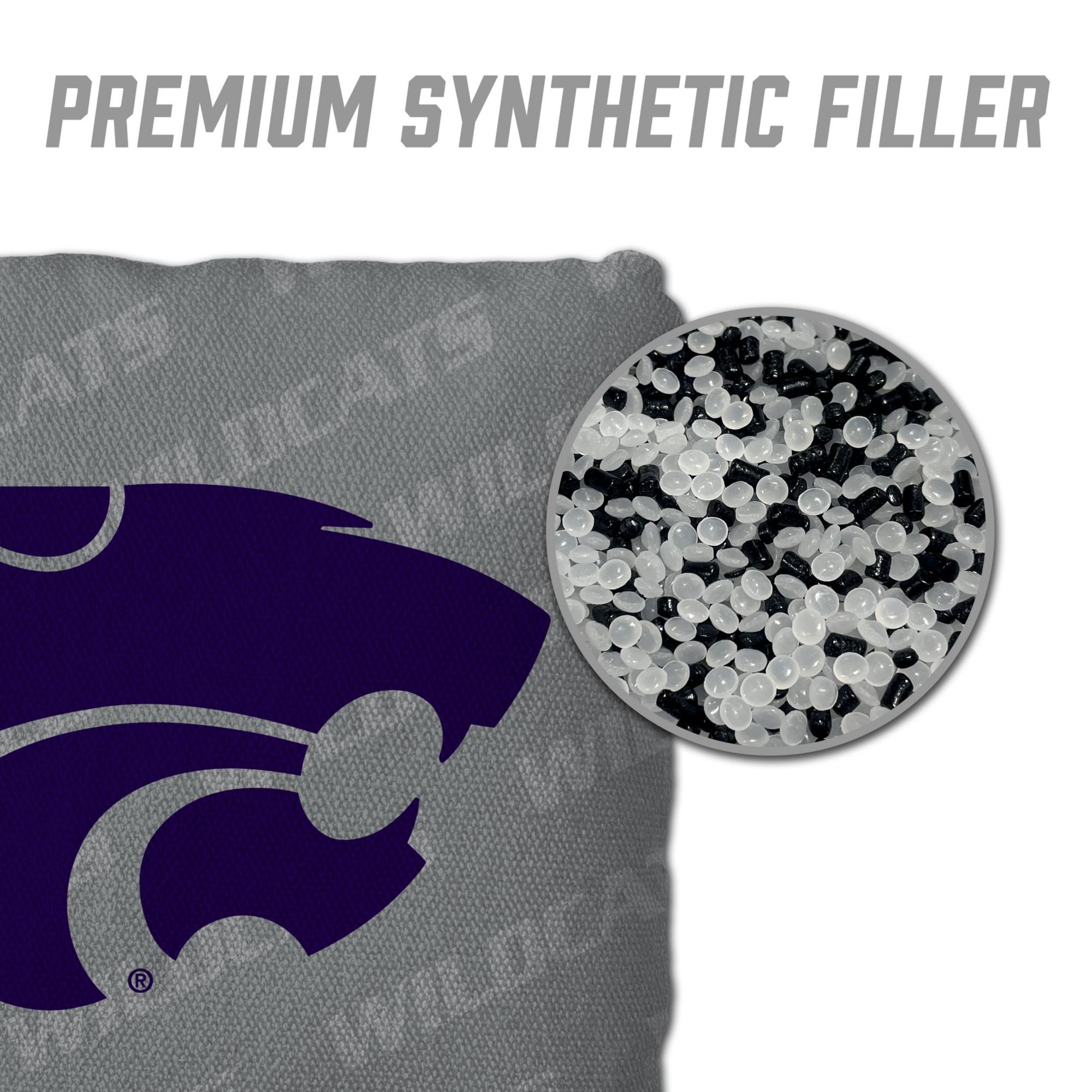 YouTheFan Kansas State Wildcats Grey 4-Pack Cornhole Bean Bag Set product image