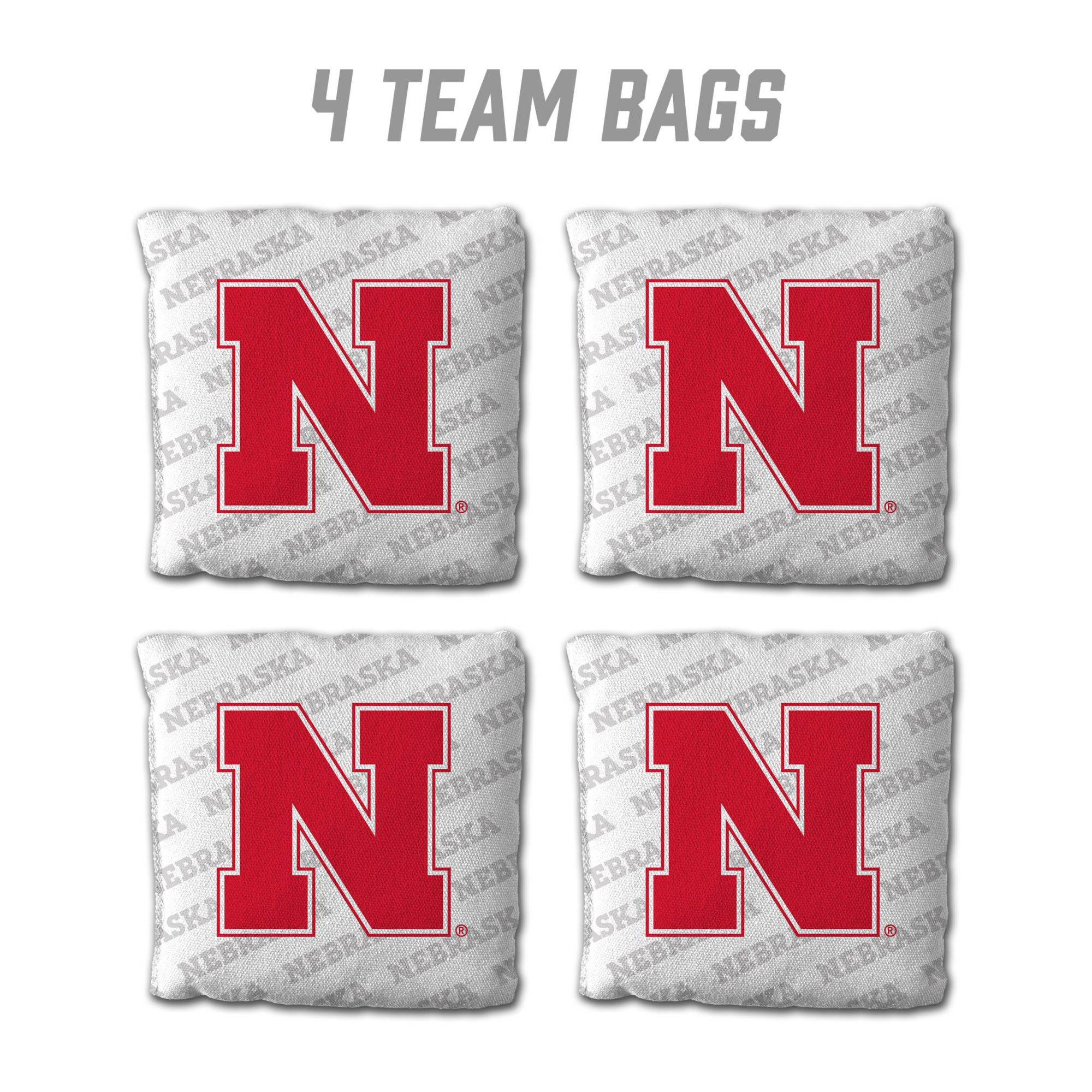 YouTheFan Nebraska Cornhuskers White 4-Pack Cornhole Bean Bag Set product image