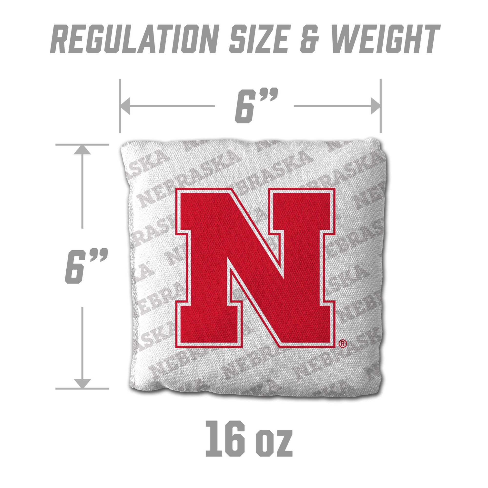YouTheFan Nebraska Cornhuskers White 4-Pack Cornhole Bean Bag Set product image