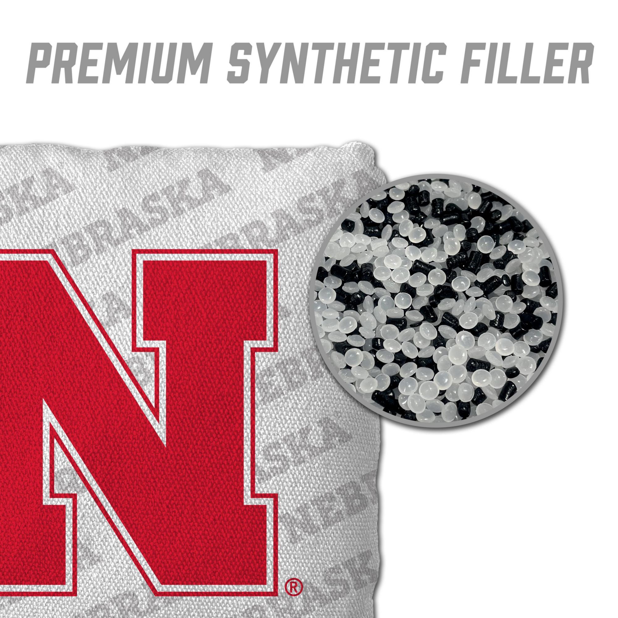 YouTheFan Nebraska Cornhuskers White 4-Pack Cornhole Bean Bag Set product image