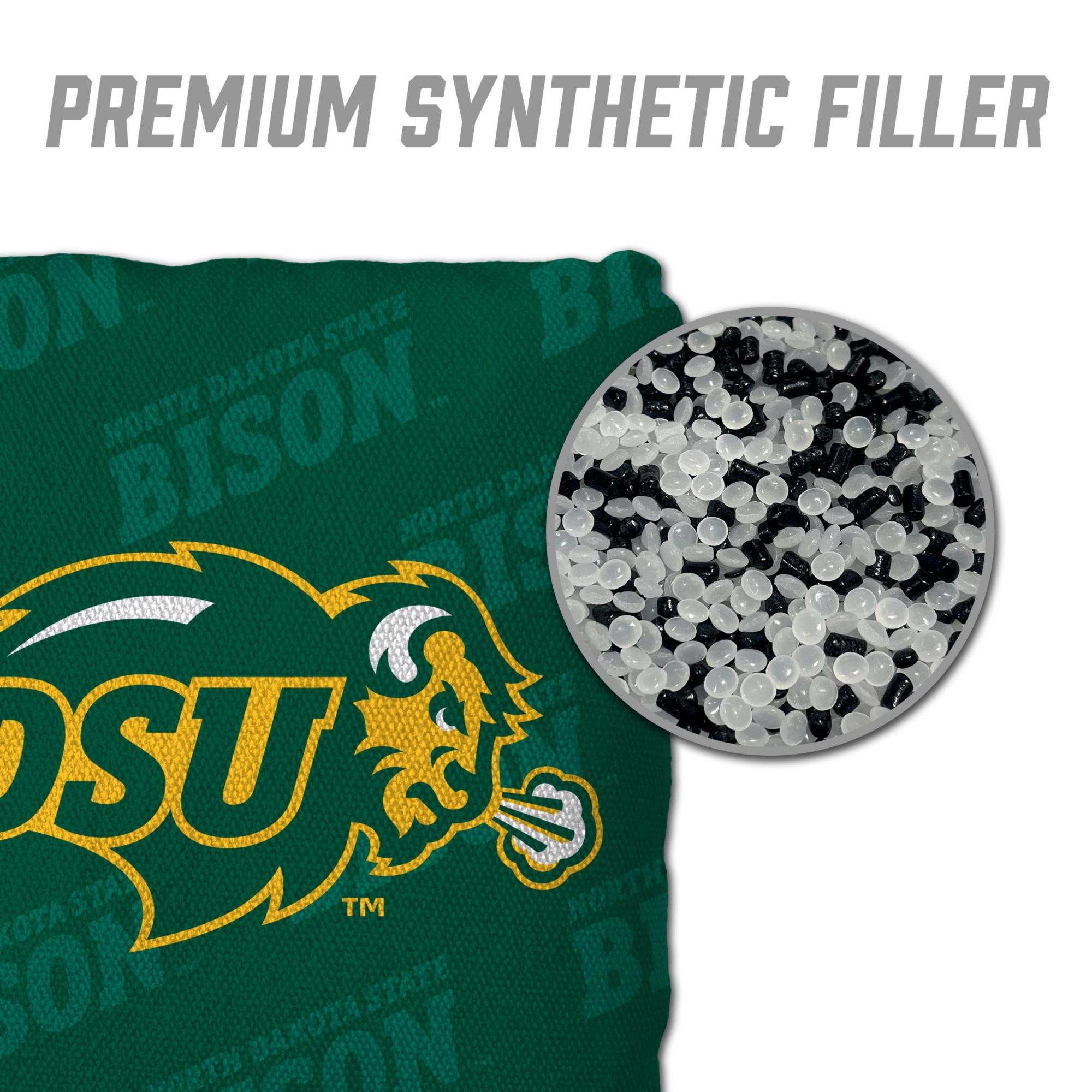 YouTheFan North Dakota State Bison Green 4-Pack Cornhole Bean Bag Set product image