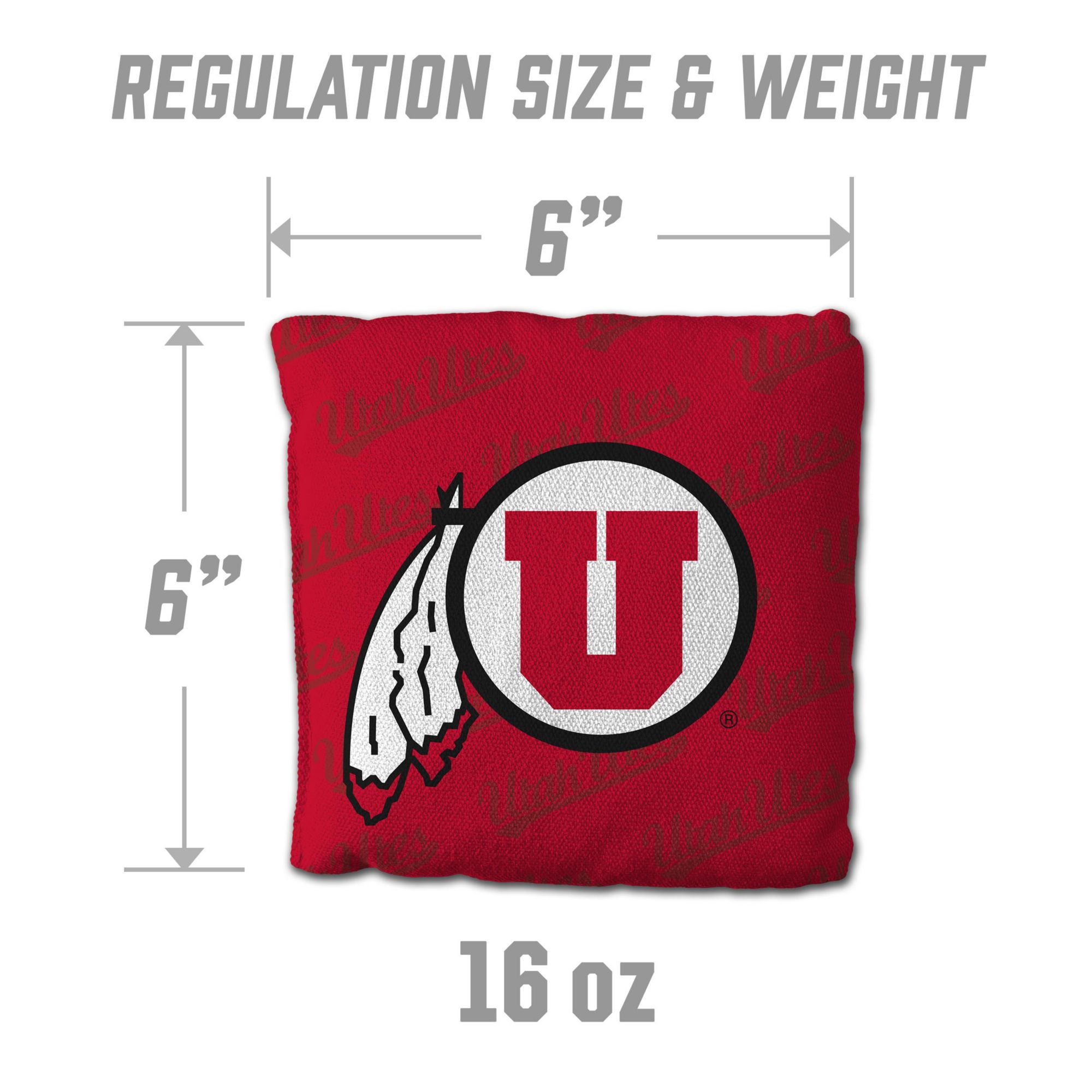 YouTheFan Utah Utes Red 4-Pack Cornhole Bean Bag Set product image