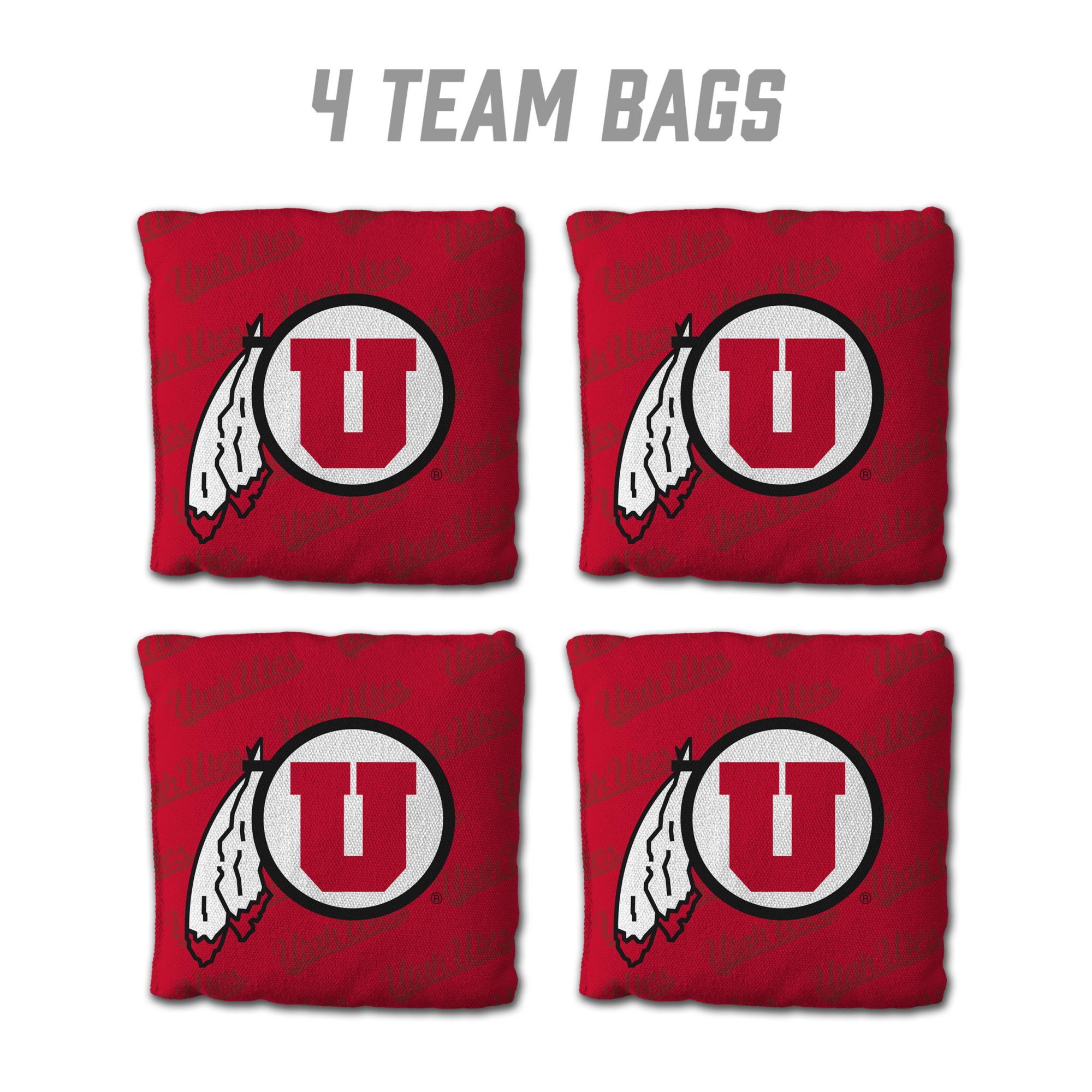 YouTheFan Utah Utes Red 4-Pack Cornhole Bean Bag Set product image