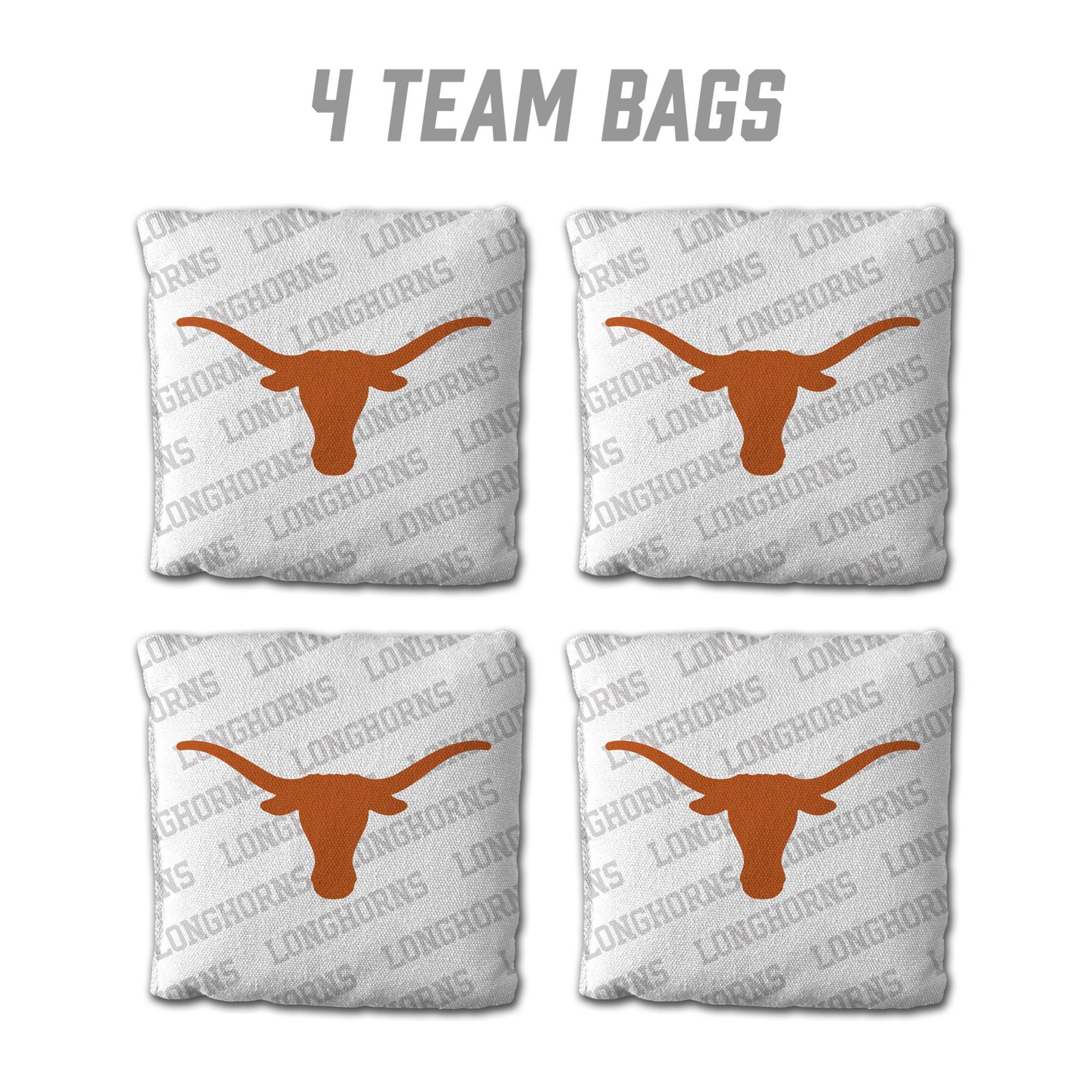 YouTheFan Texas Longhorns White 4-Pack Cornhole Bean Bag Set product image