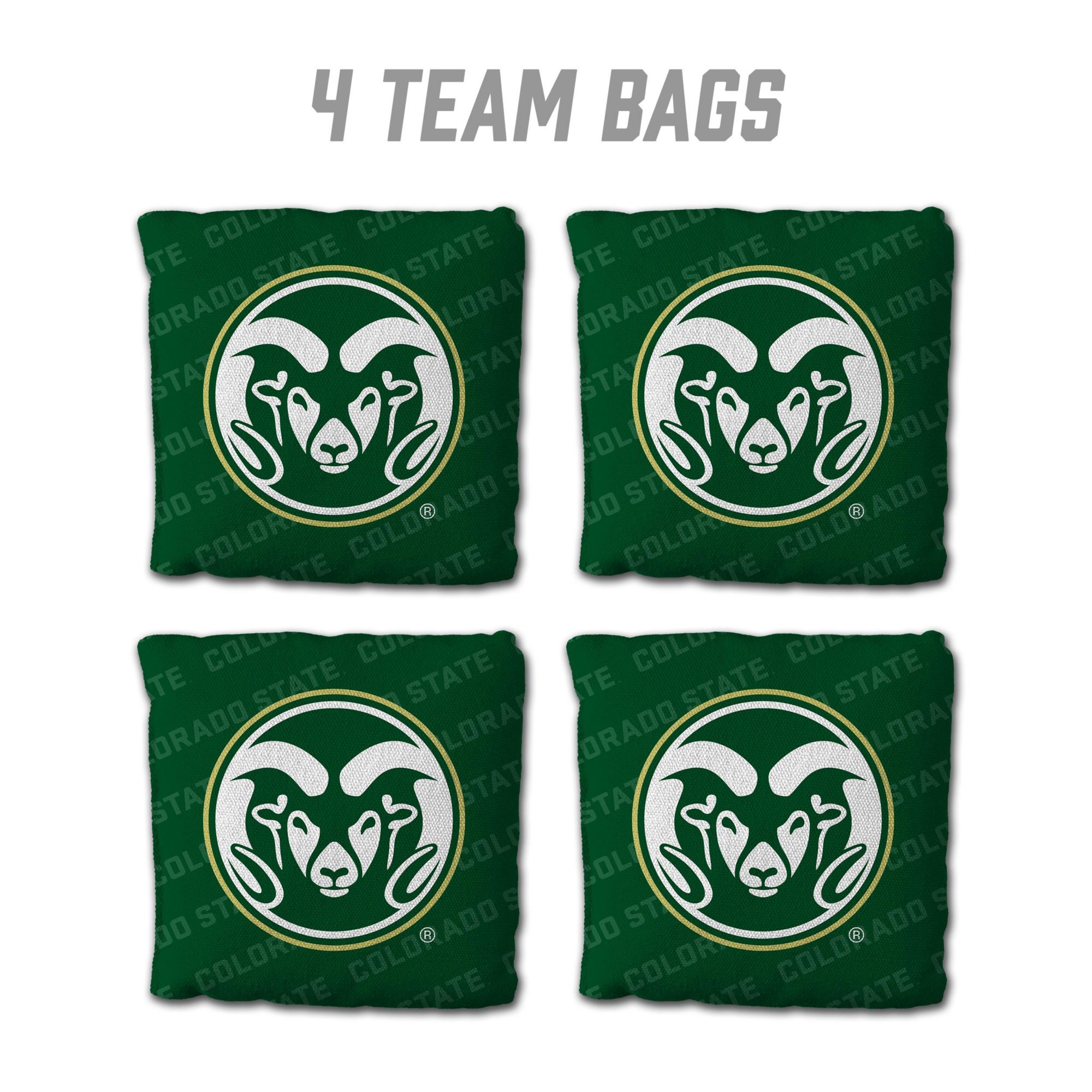 YouTheFan Colorado State Rams Green 4-Pack Cornhole Bean Bag Set product image