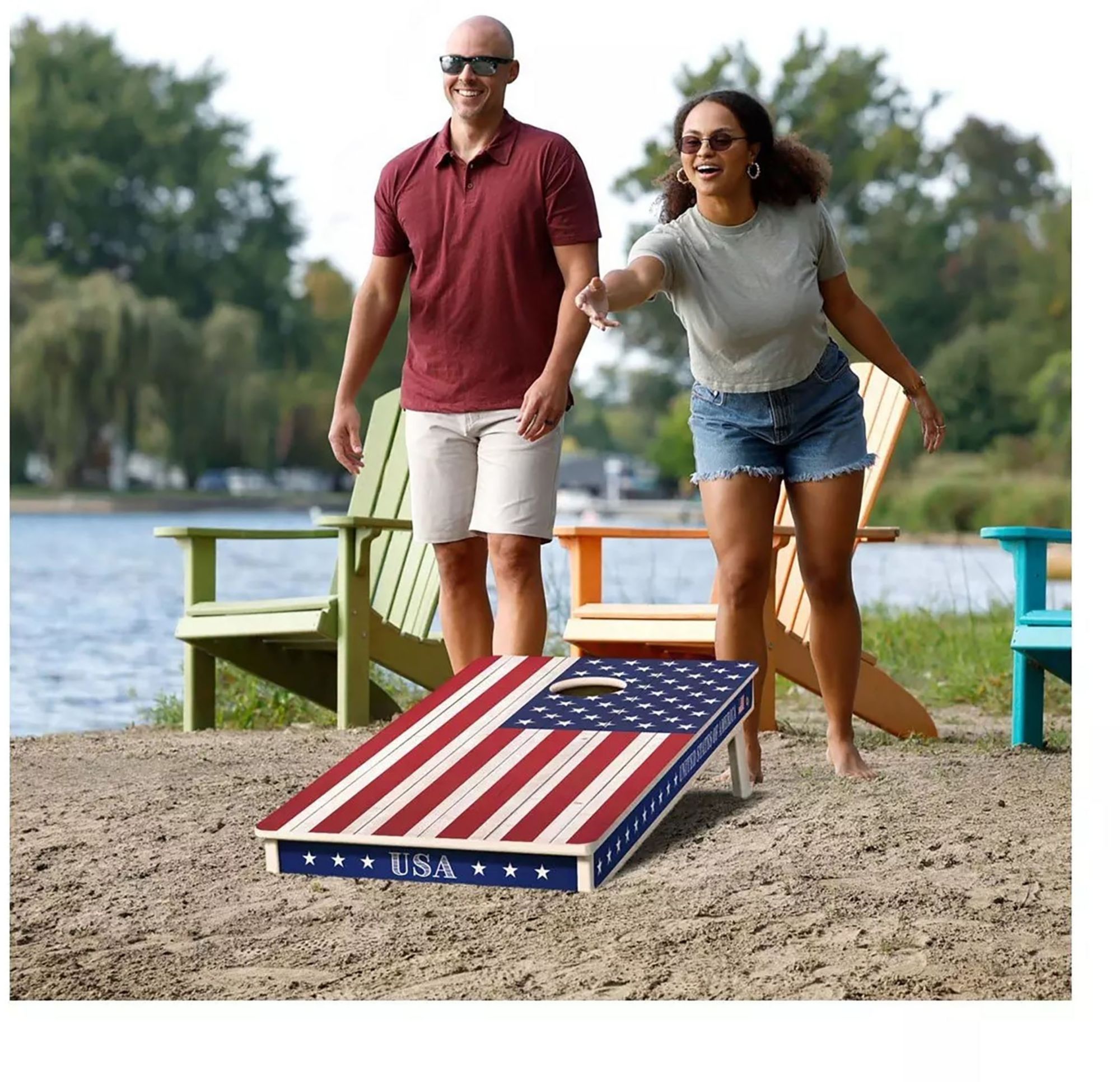 You The Fan USA Flag 2x4 Cornhole Board product image