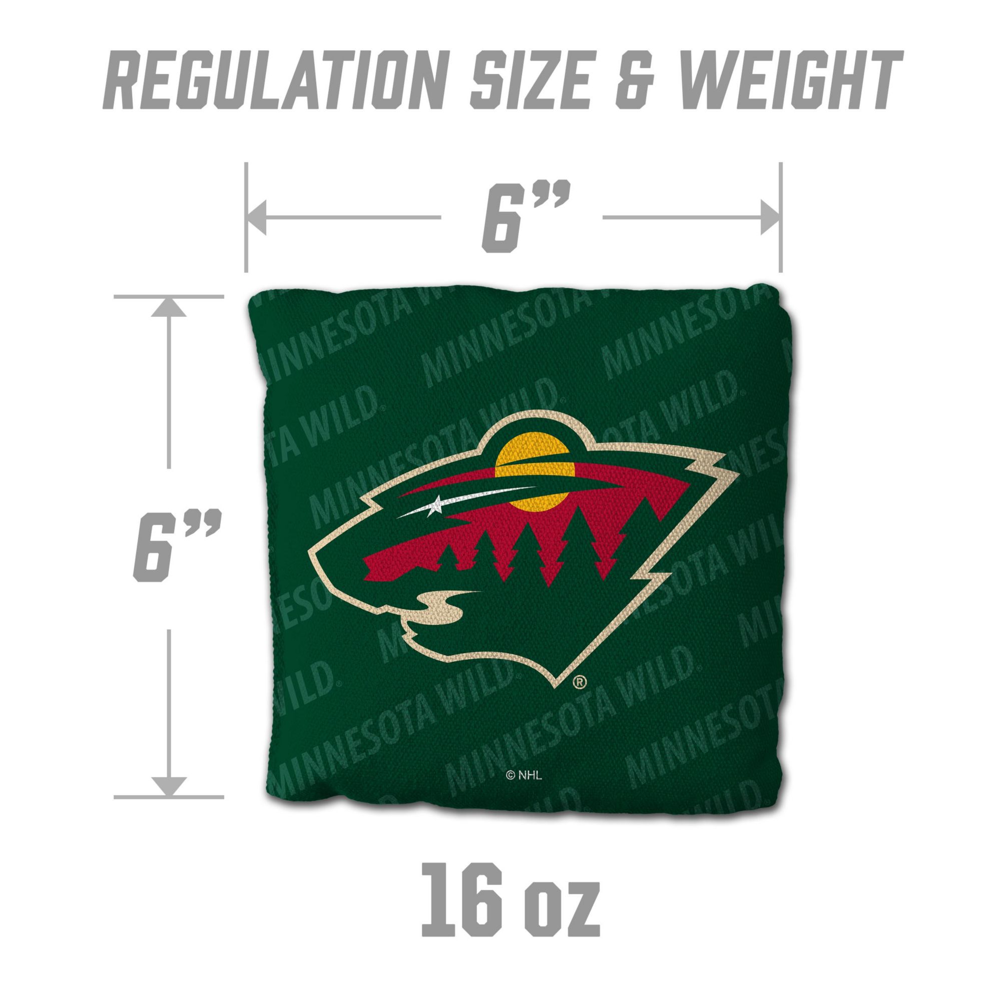 YouTheFan Minnesota Wild Green 4-Pack Cornhole Bean Bag Set product image