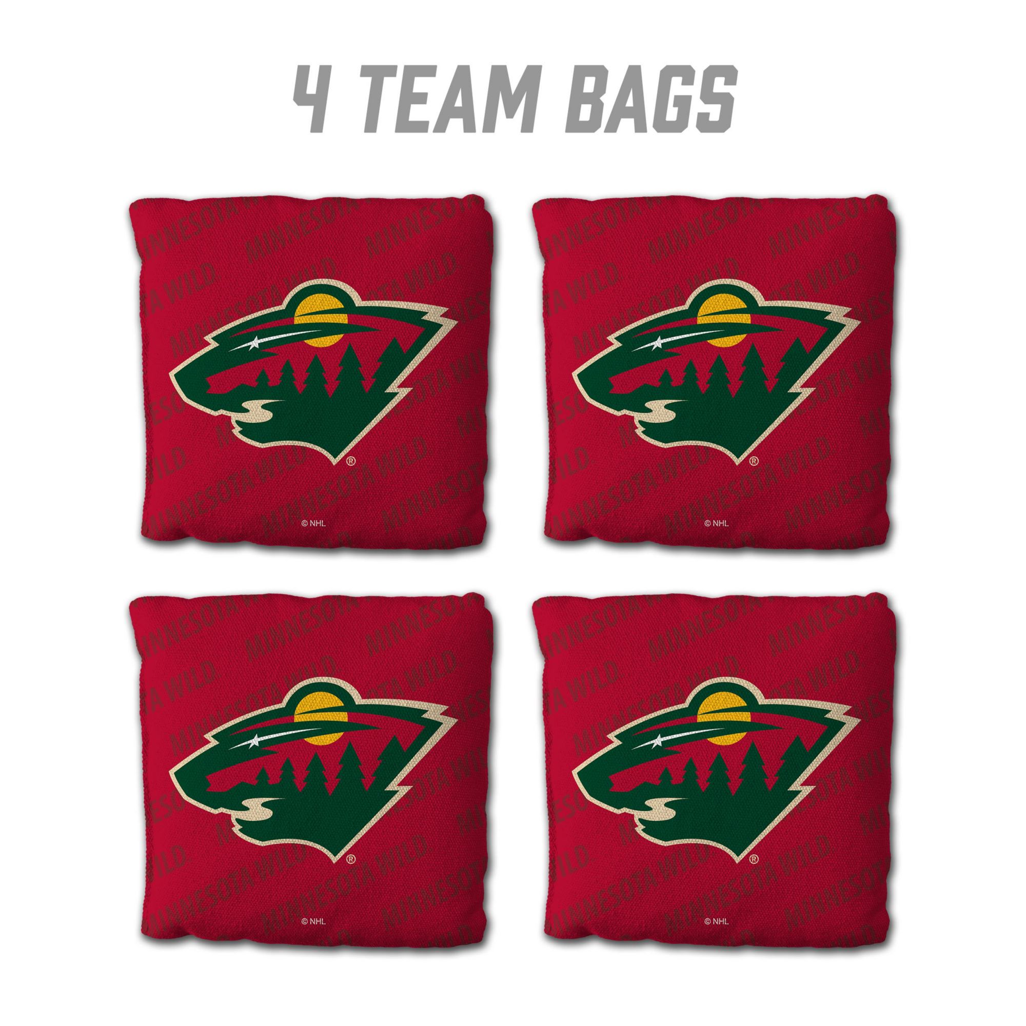 YouTheFan Minnesota Wild Red 4-Pack Cornhole Bean Bag Set product image