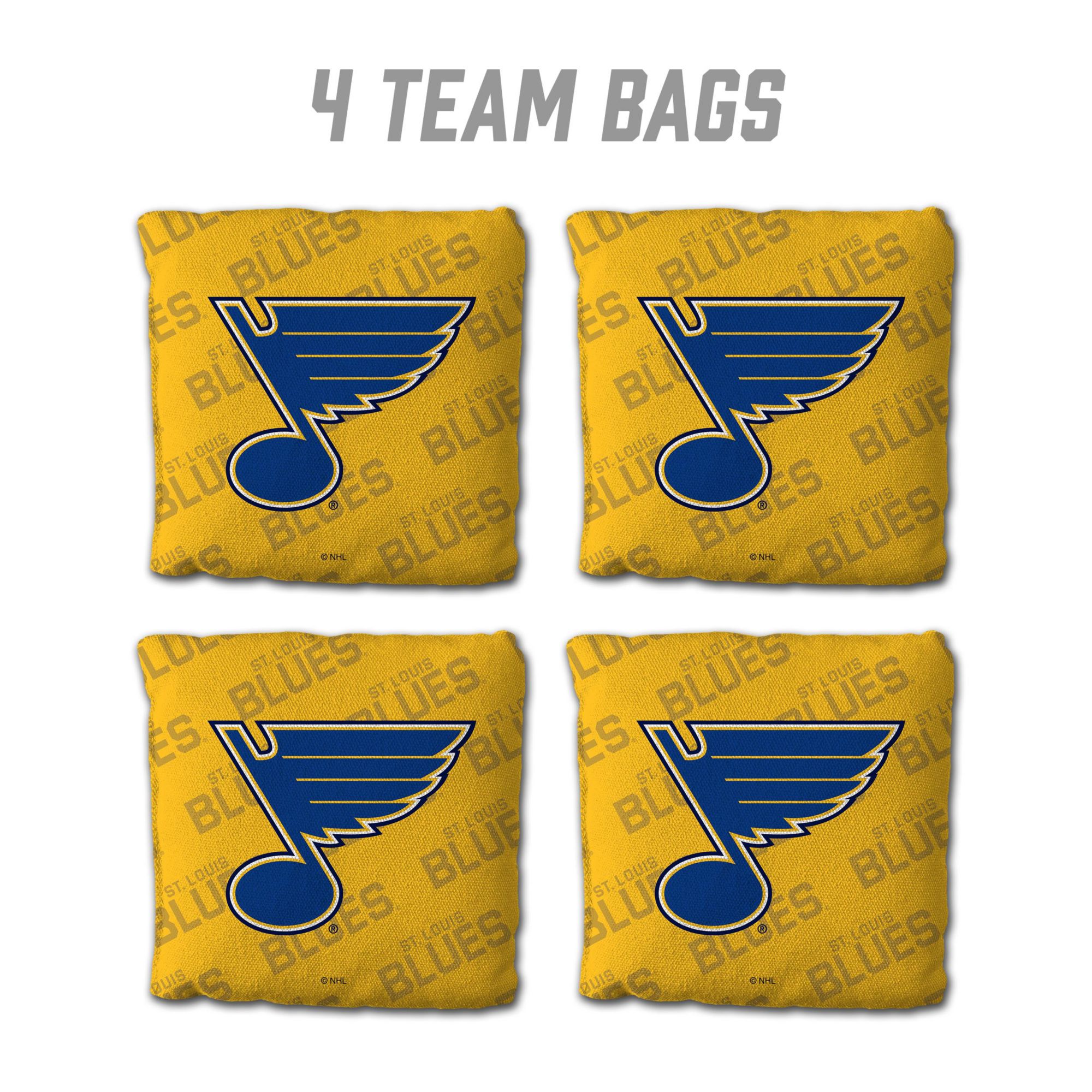 YouTheFan St. Louis Blues Yellow 4-Pack Cornhole Bean Bag Set product image