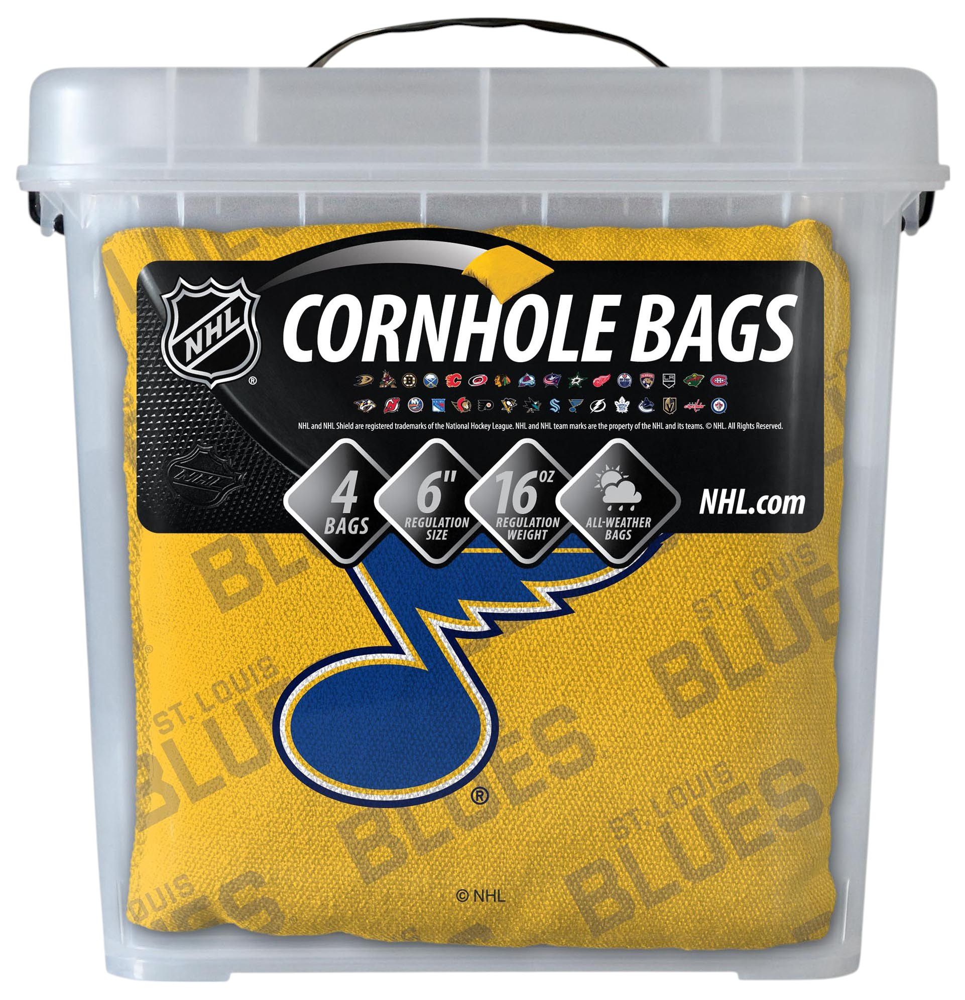 YouTheFan St. Louis Blues Yellow 4-Pack Cornhole Bean Bag Set product image