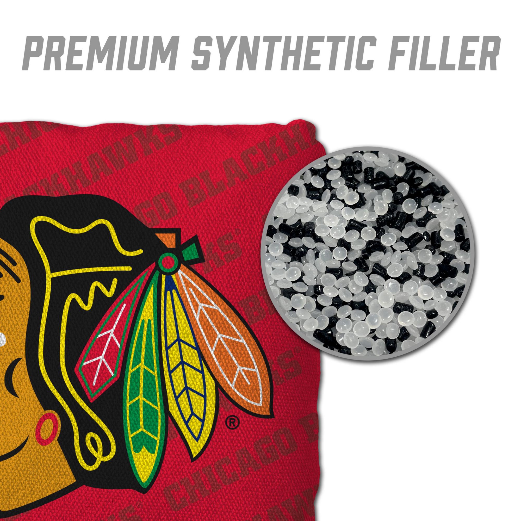YouTheFan Chicago Blackhawks Red 4-Pack Cornhole Bean Bag Set product image