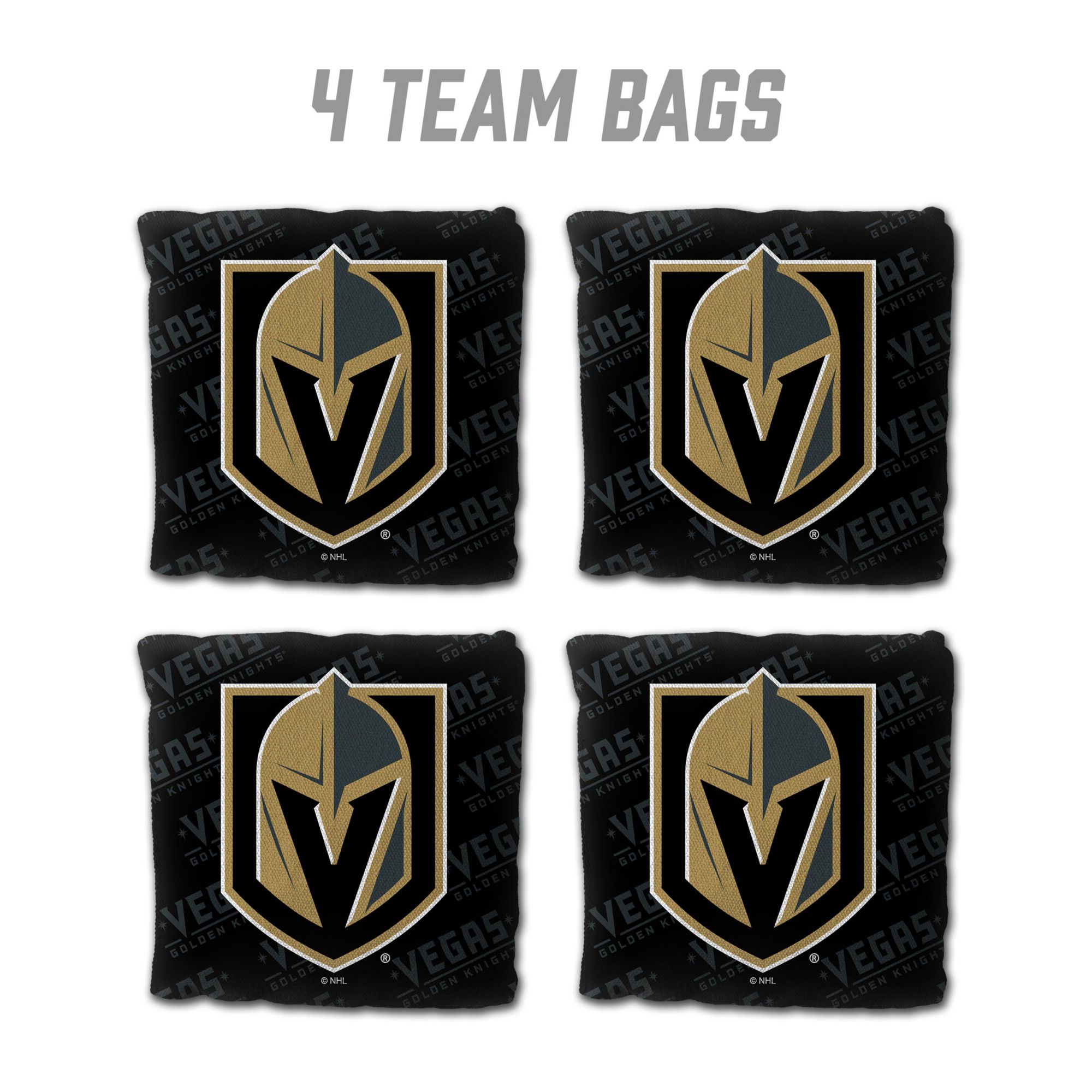 YouTheFan Las Vegas Knights Black 4-Pack Cornhole Bean Bag Set product image