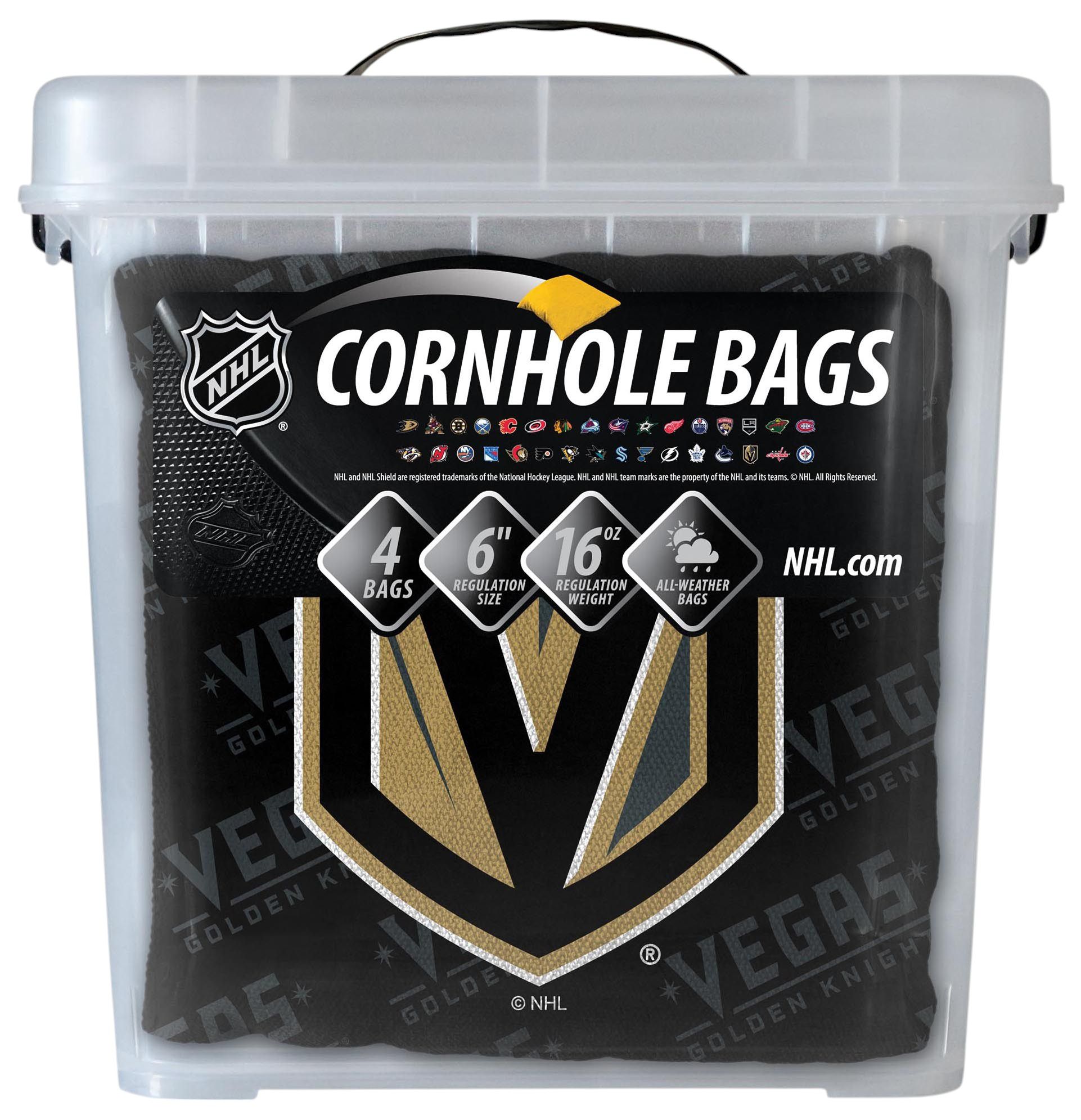 YouTheFan Las Vegas Knights Black 4-Pack Cornhole Bean Bag Set product image