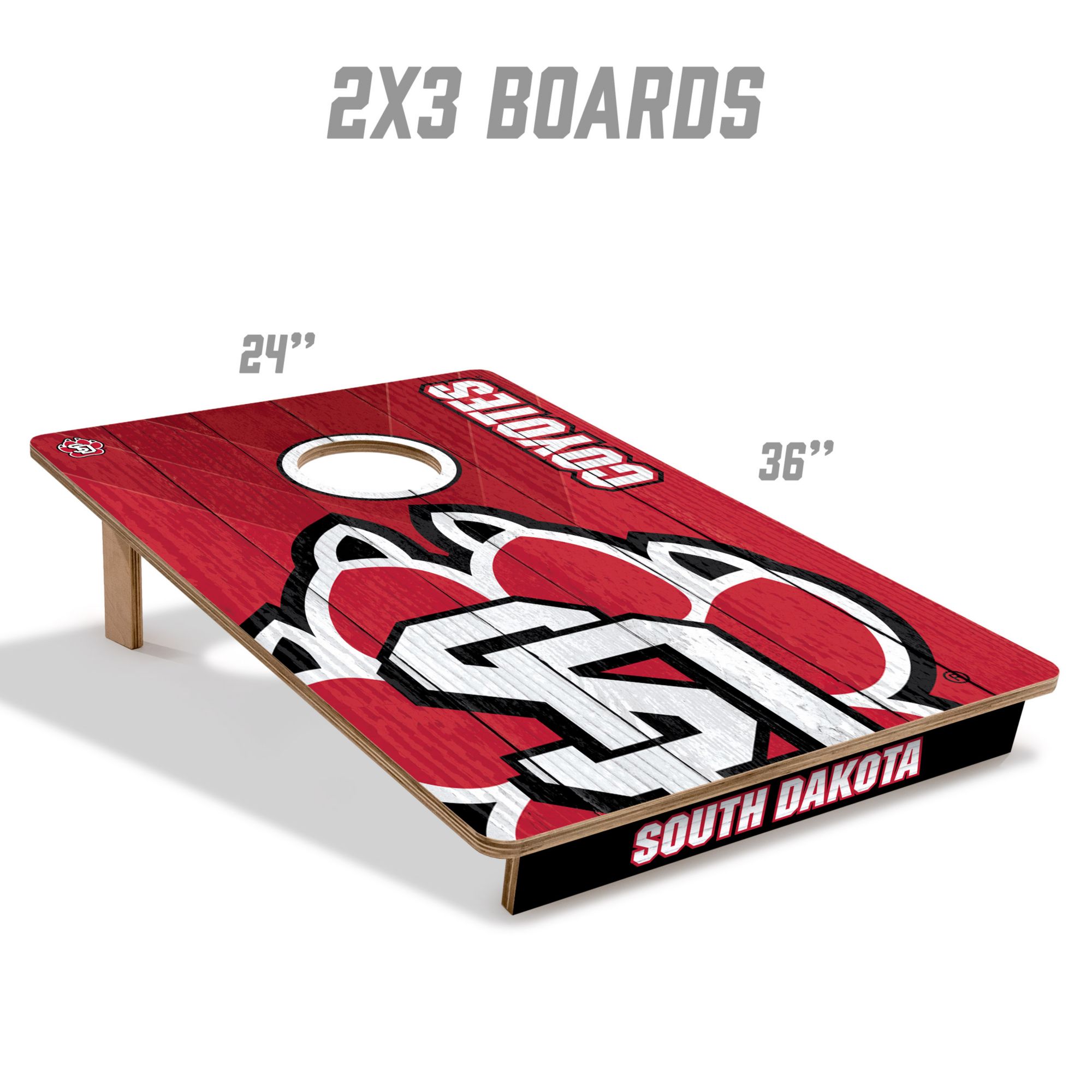 YouTheFan South Dakota Coyotes 2' x 3' Cornhole Boards product image