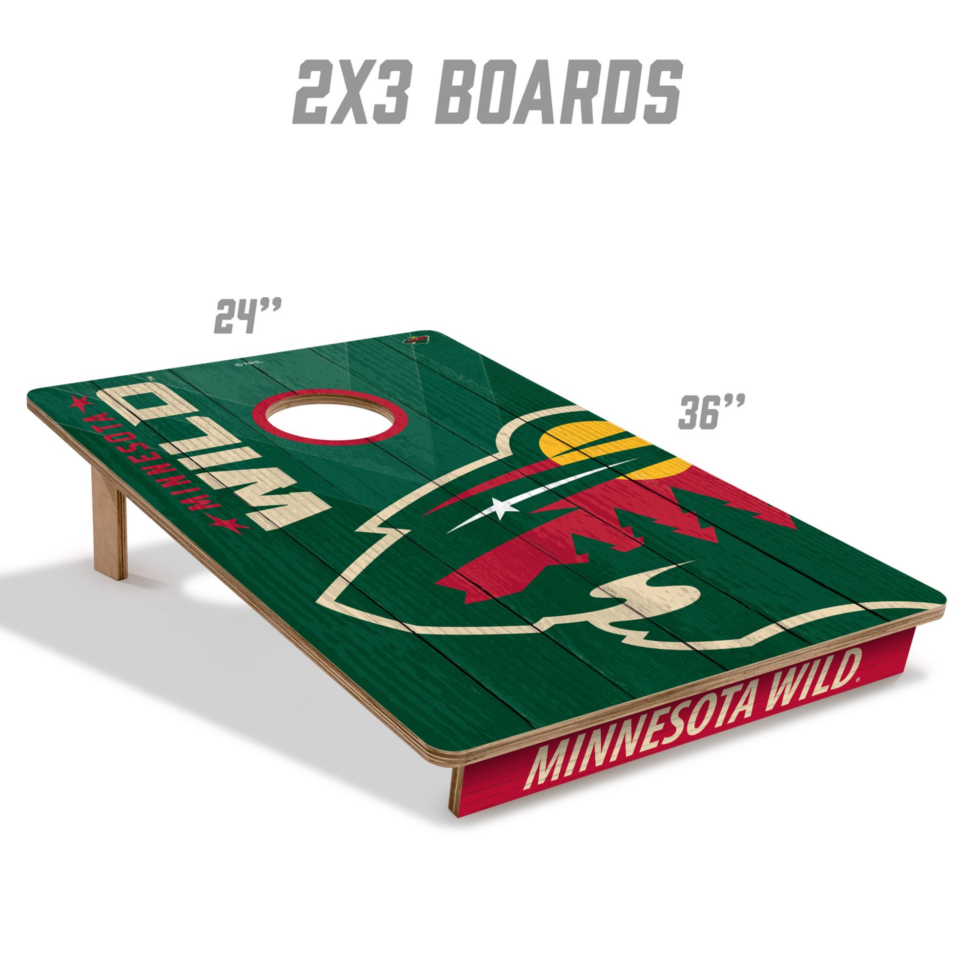 YouTheFan Minnesota Wild 2' x 3' Cornhole Boards product image