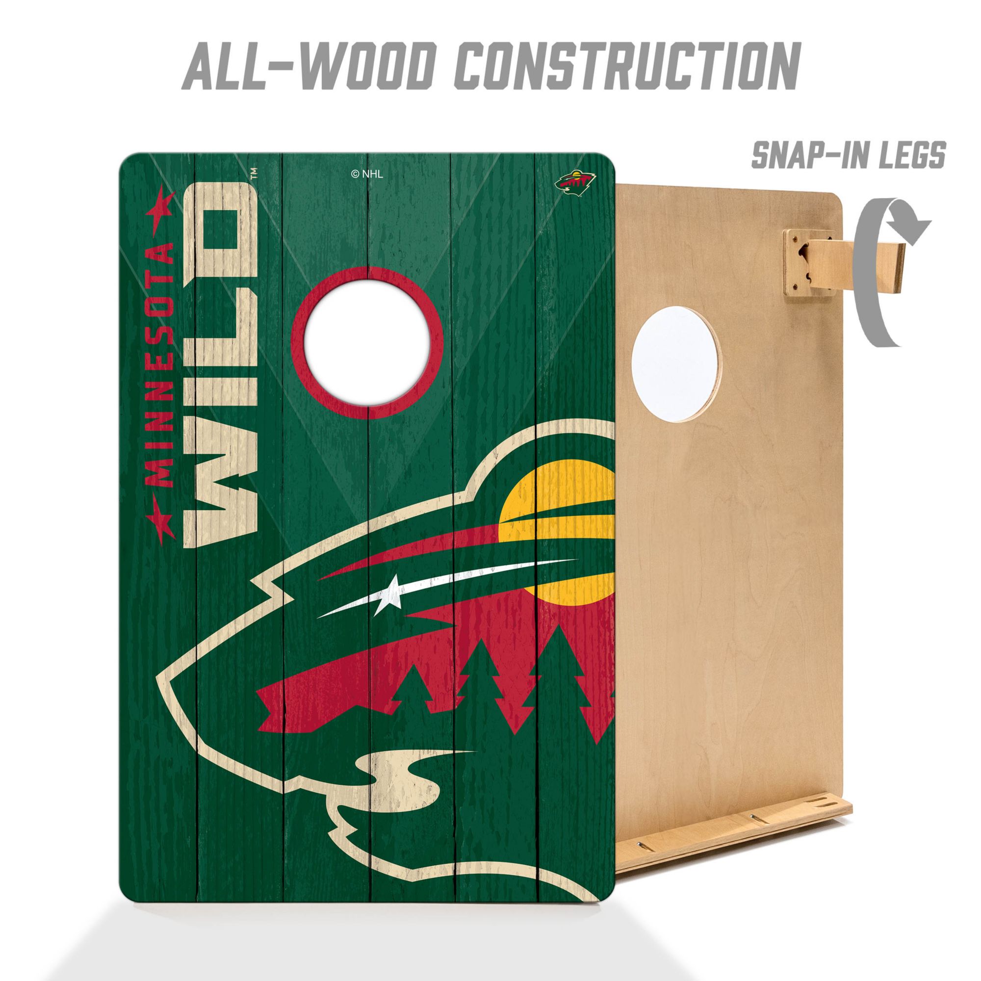 YouTheFan Minnesota Wild 2' x 3' Cornhole Boards product image