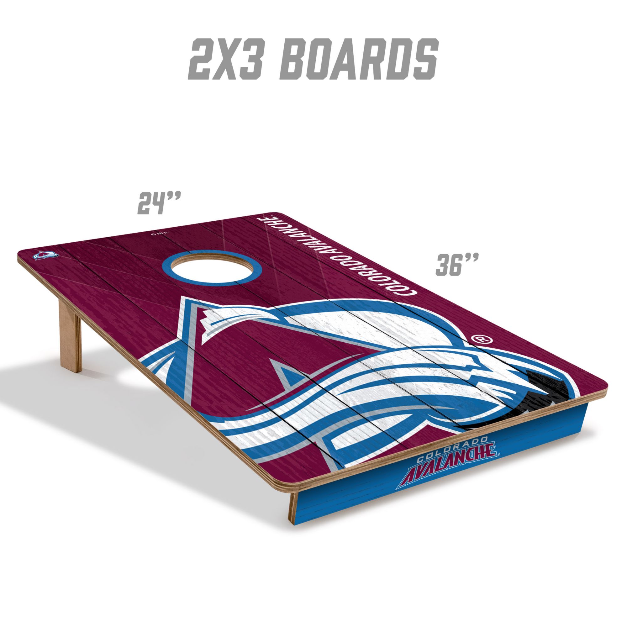 YouTheFan Colorado Avalanche 2' x 3' Cornhole Boards product image
