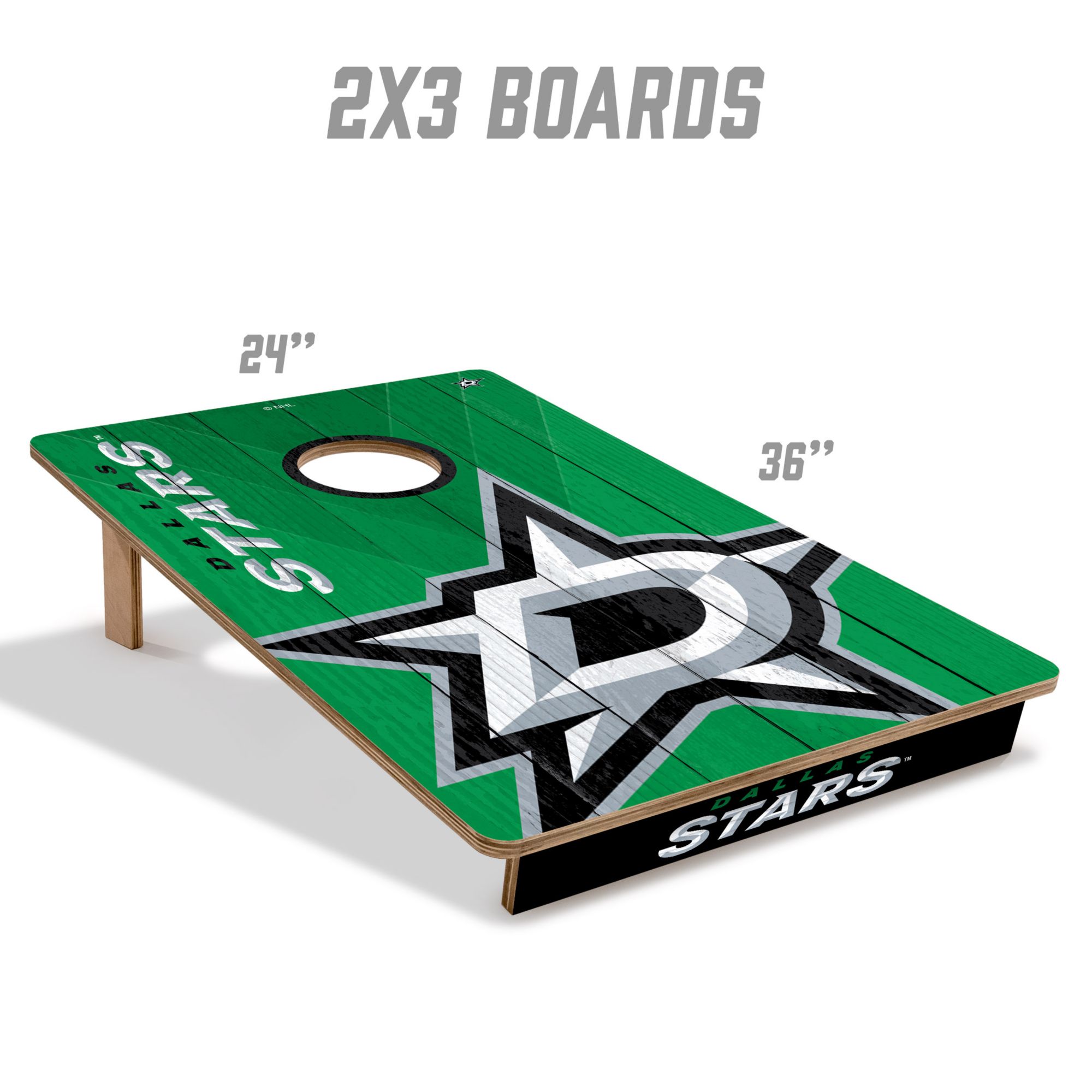 YouTheFan Dallas Stars 2' x 3' Cornhole Boards product image