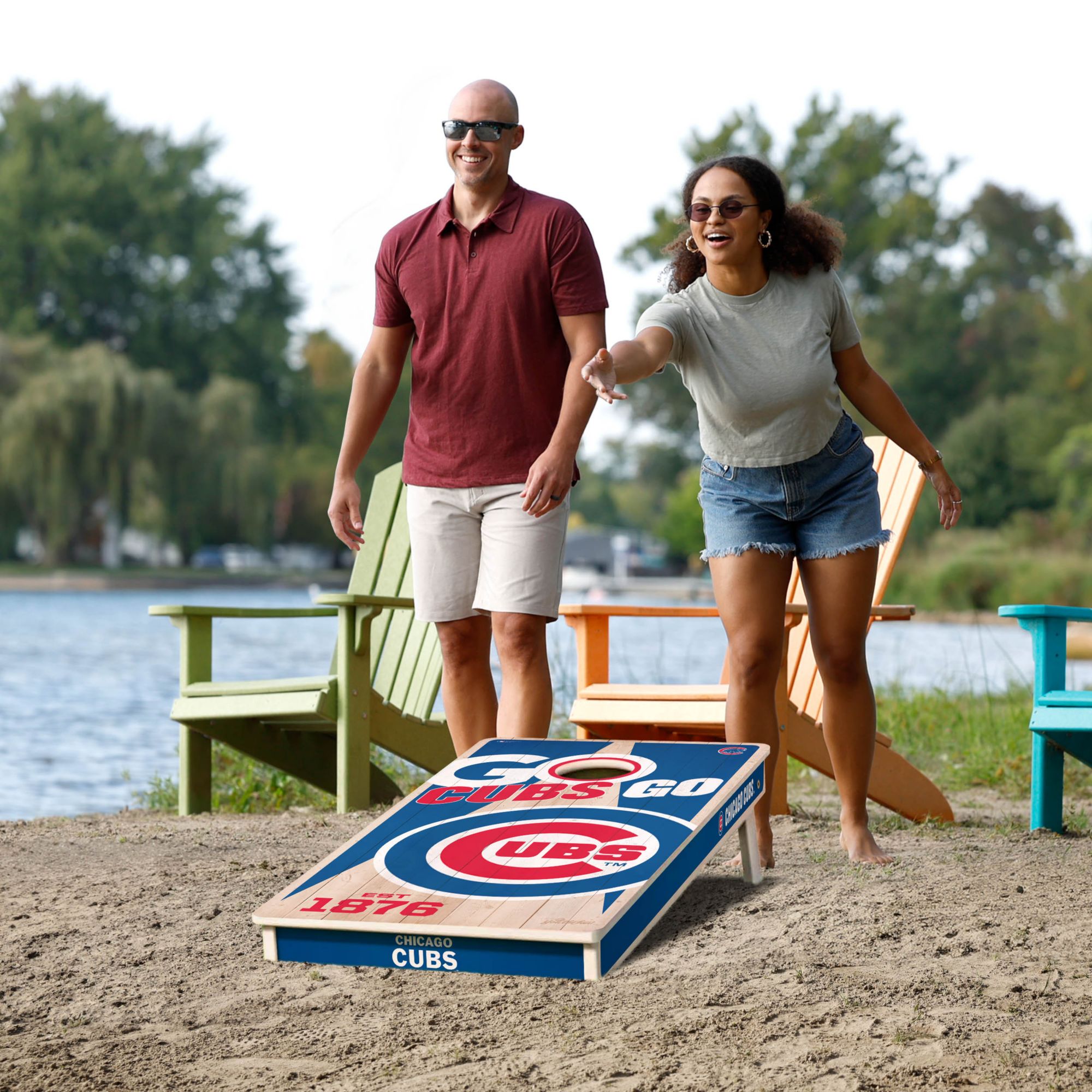 YouTheFan Miami Marlins 2' x 4' Cornhole Boards product image