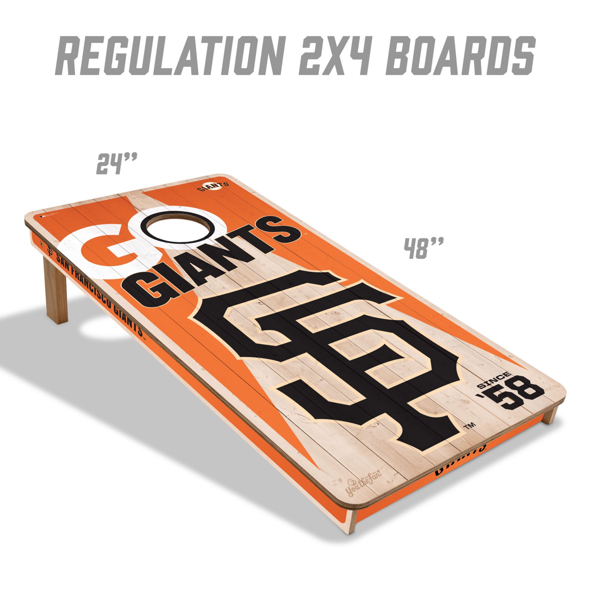 YouTheFan San Francisco Giants 2' x 4' Cornhole Boards product image