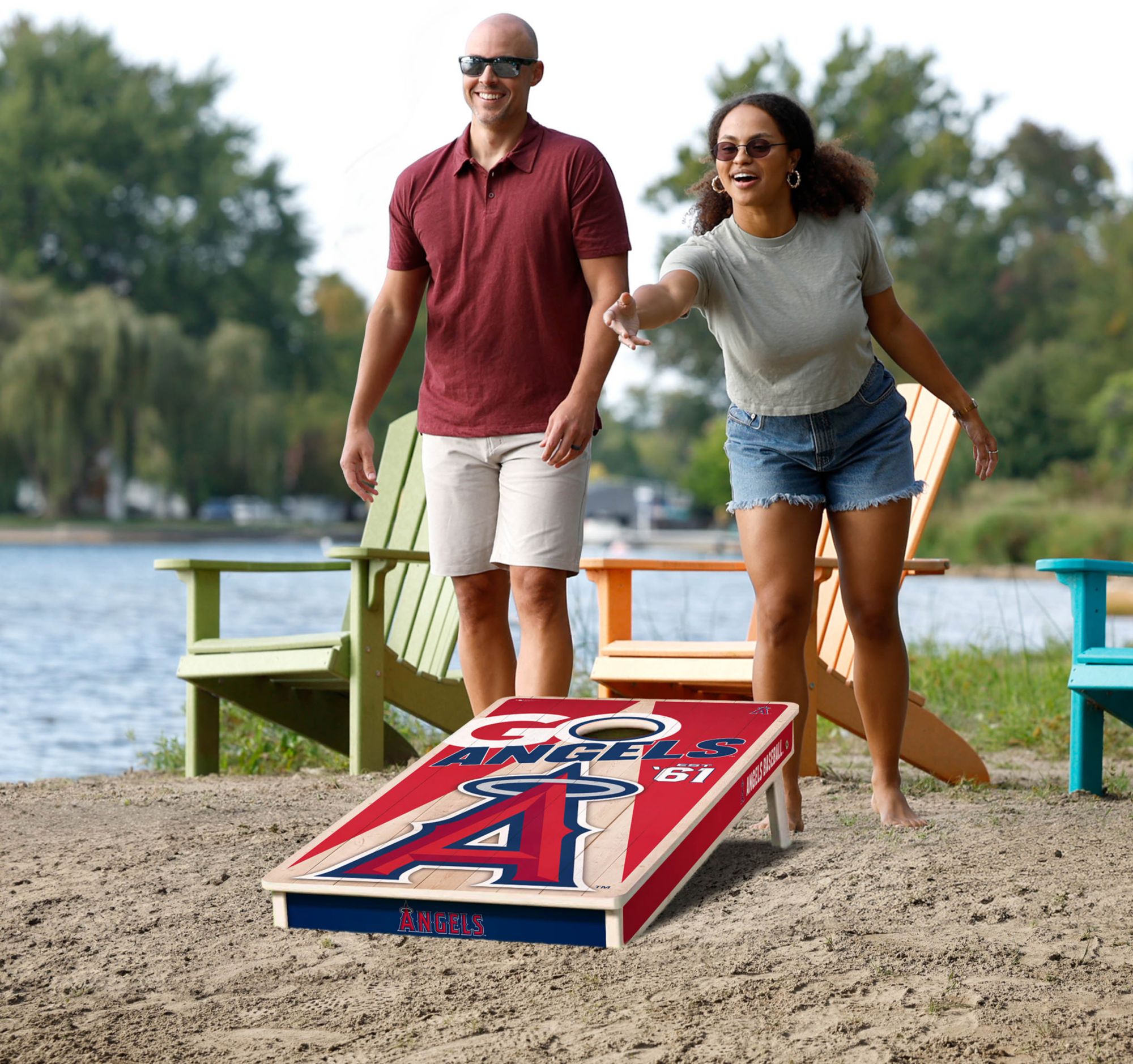 YouTheFan Los Angeles Angels 2' x 4' Cornhole Boards product image