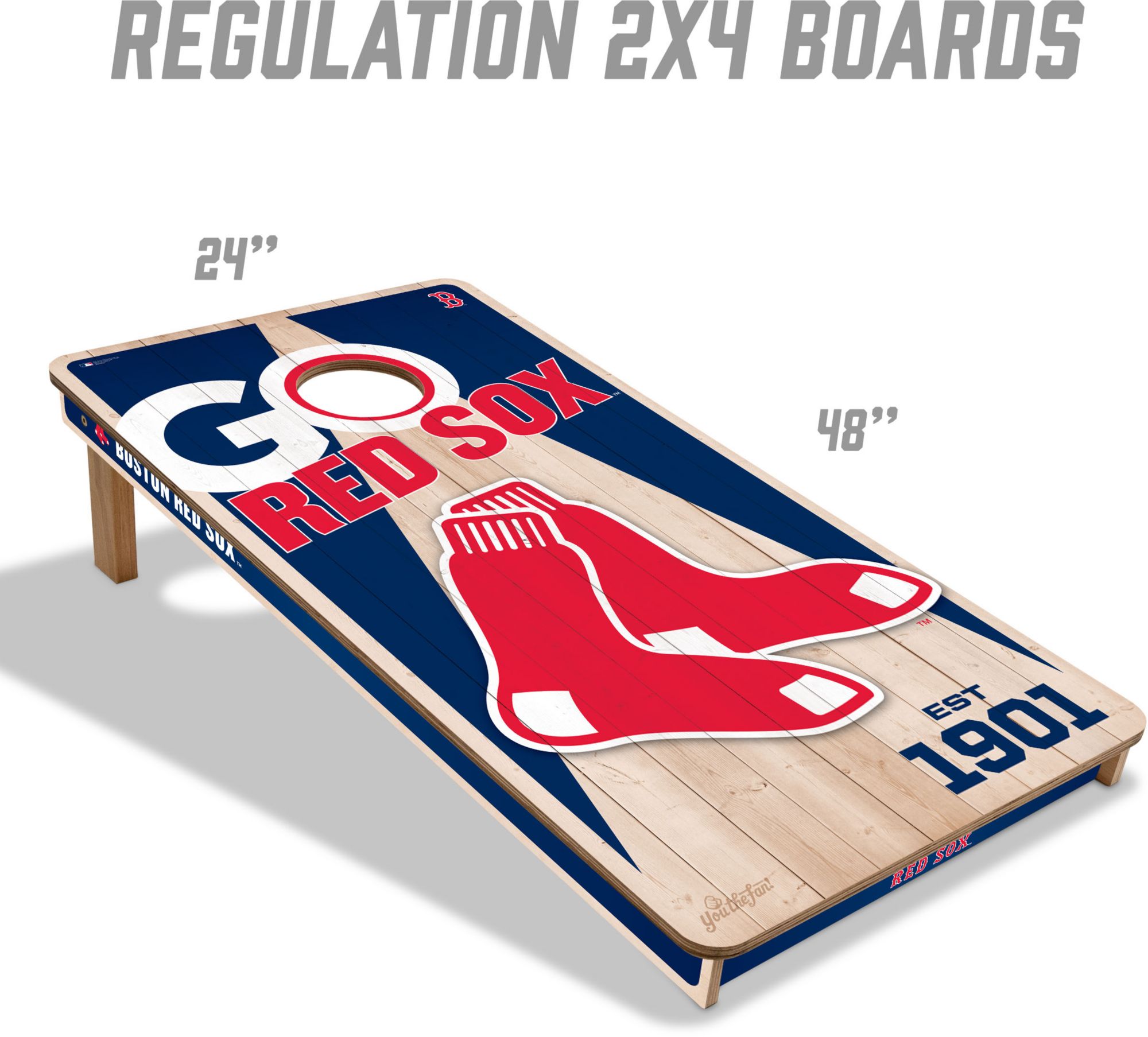YouTheFan Boston Red Sox 2' x 4' Cornhole Boards product image