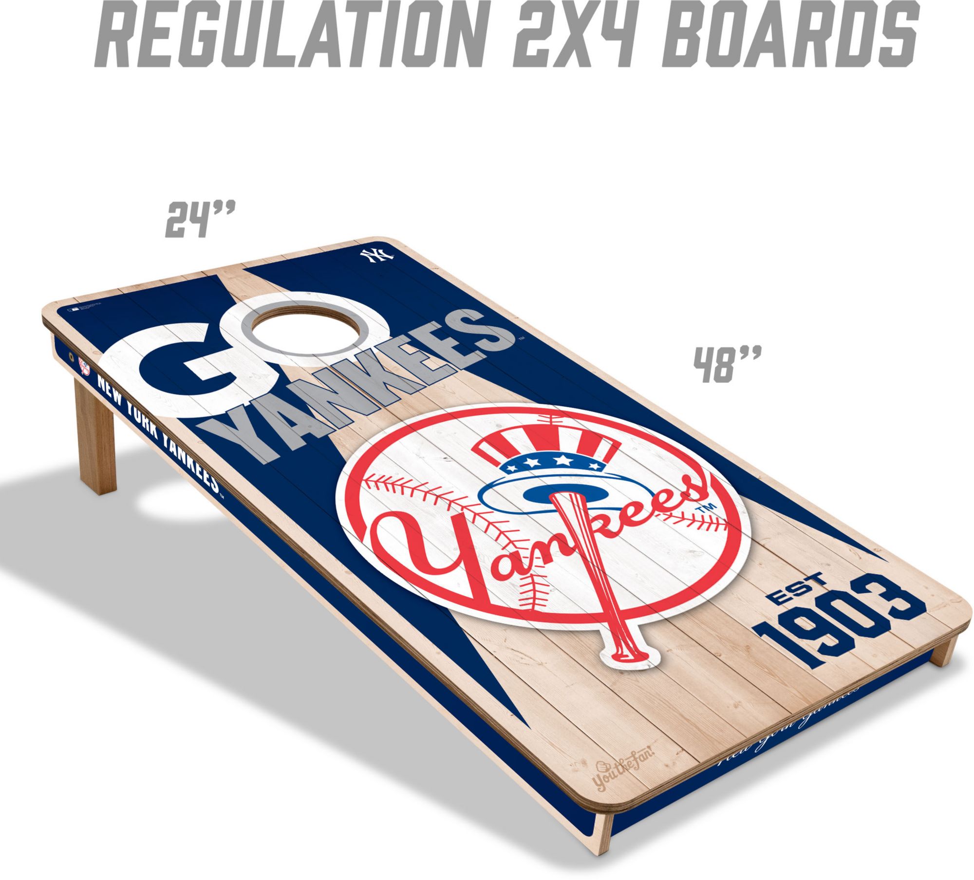 YouTheFan New York Yankees 2' x 4' Cornhole Boards product image