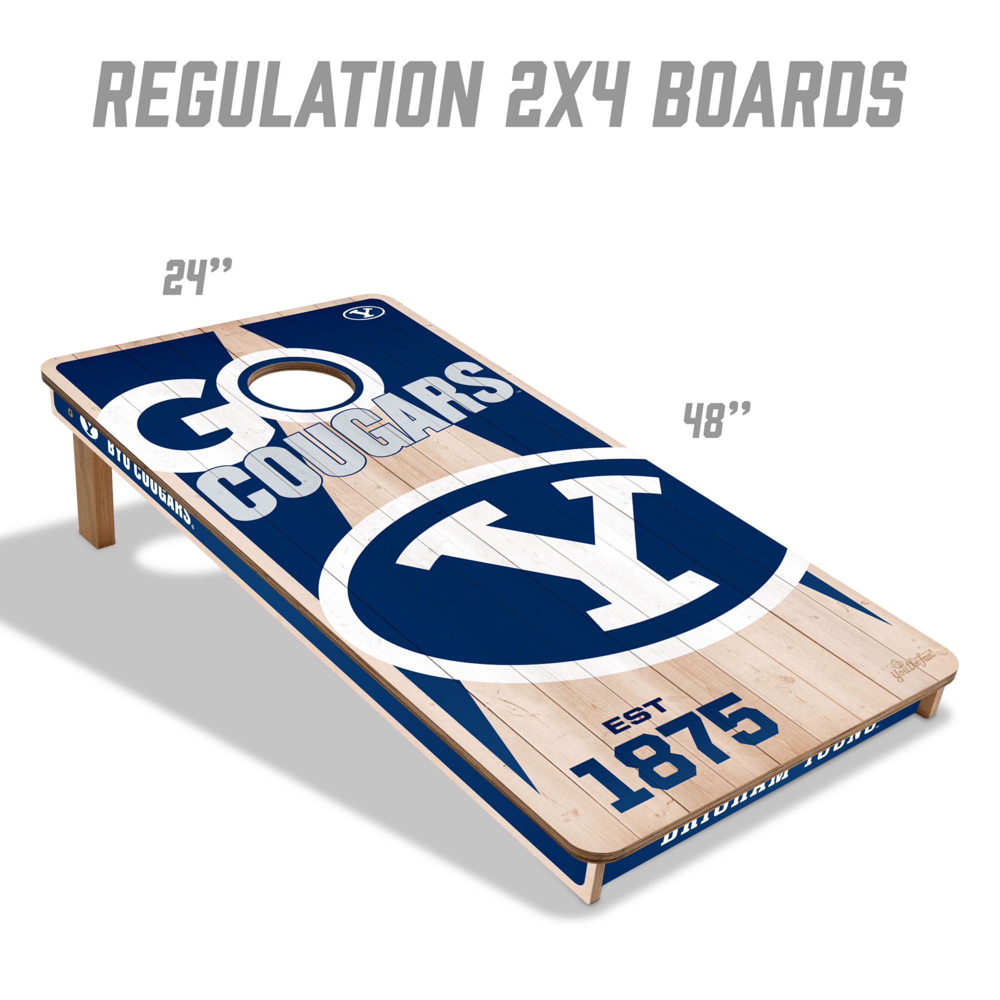 YouTheFan Brigham Young Cougars 2' x 4' Cornhole Boards product image
