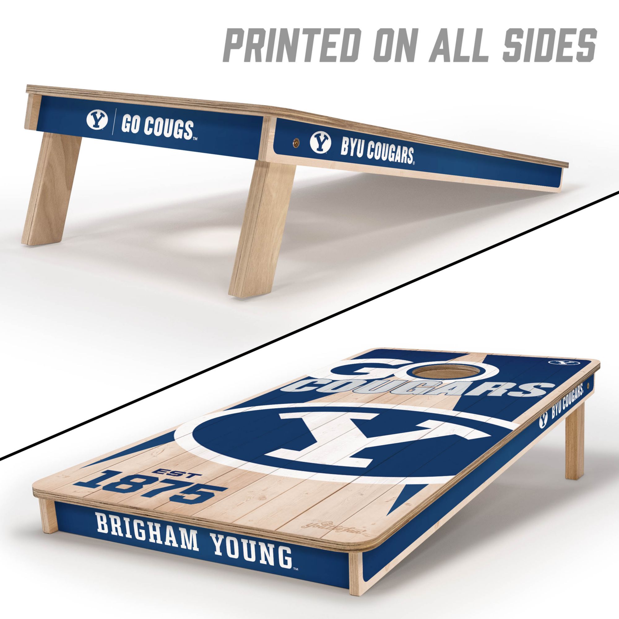 YouTheFan Brigham Young Cougars 2' x 4' Cornhole Boards product image