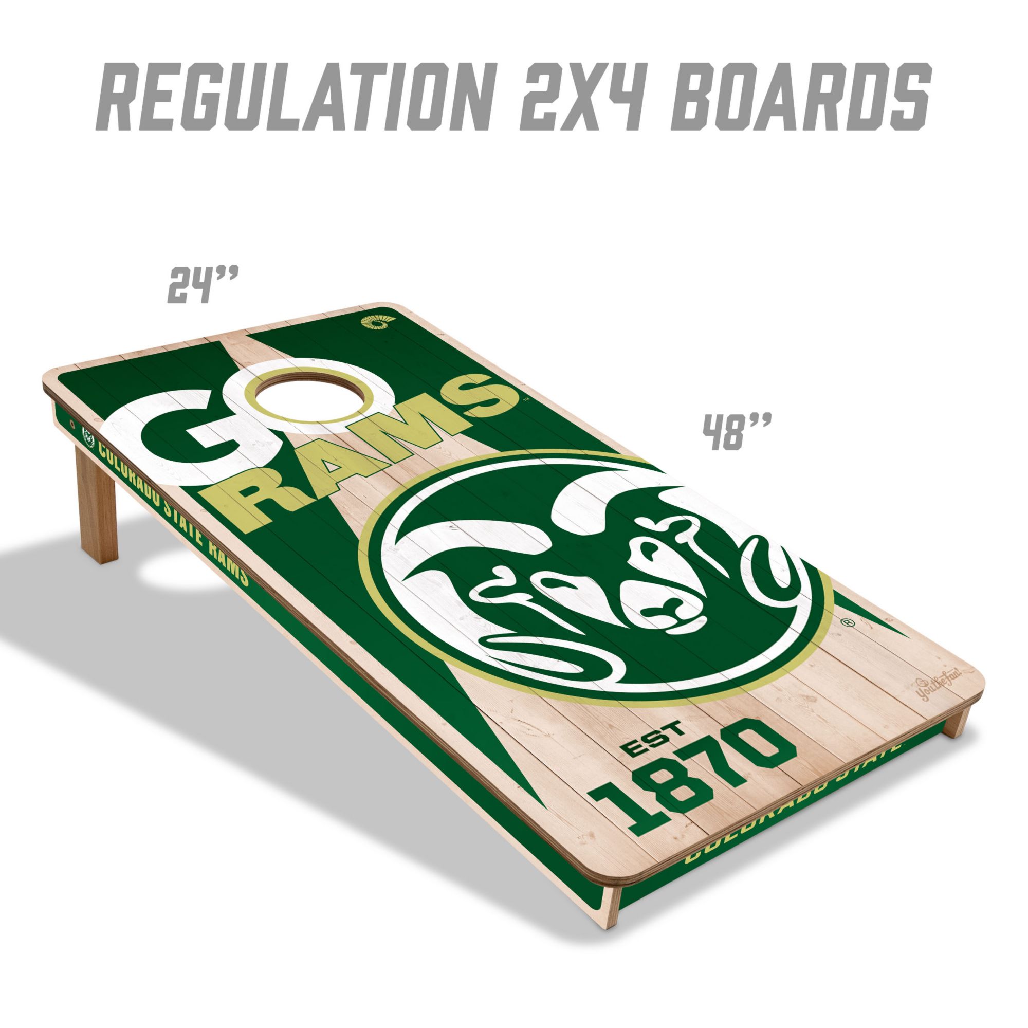 YouTheFan Colorado State Rams 2' x 4' Cornhole Boards product image