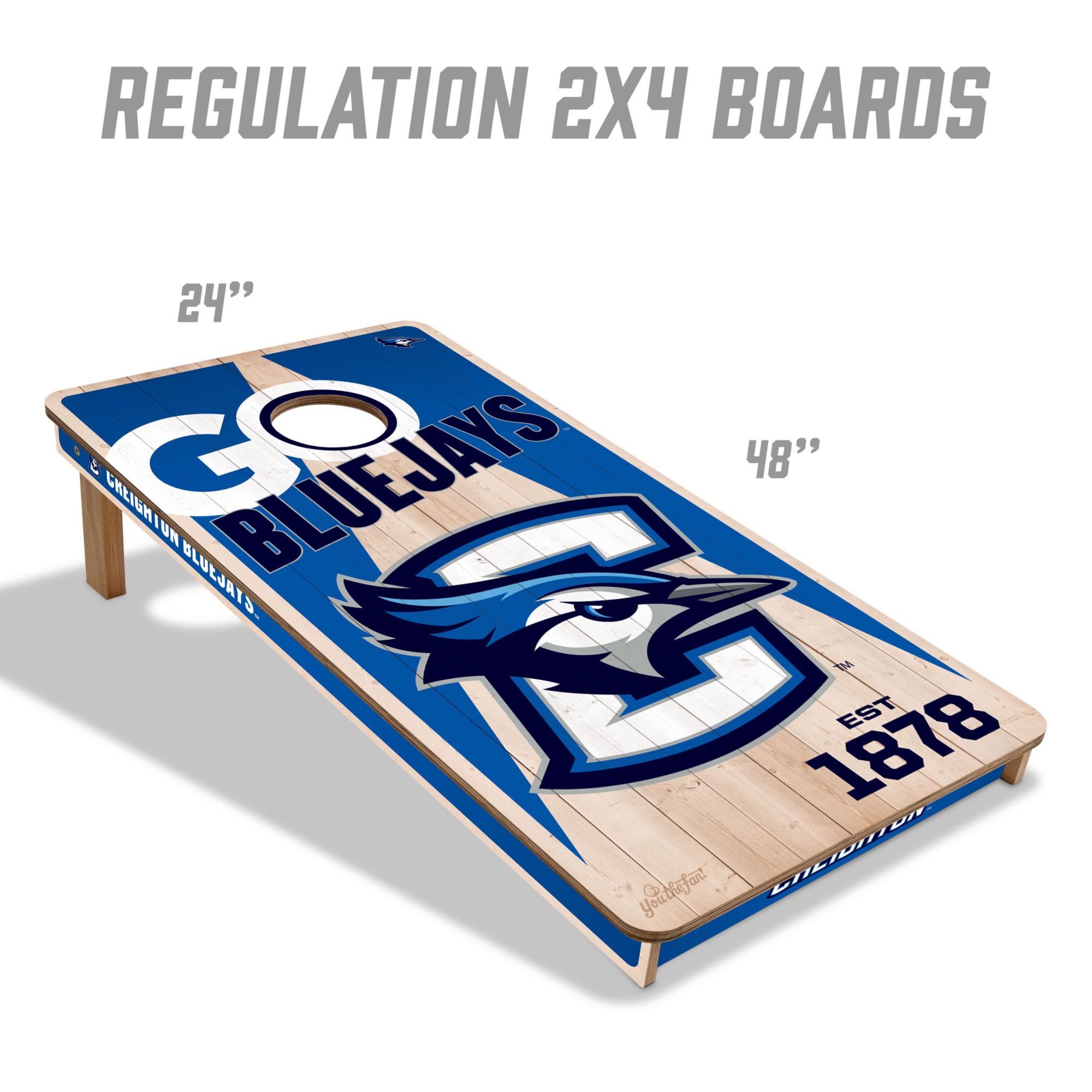 YouTheFan Creighton Bluejays 2' x 4' Cornhole Boards product image