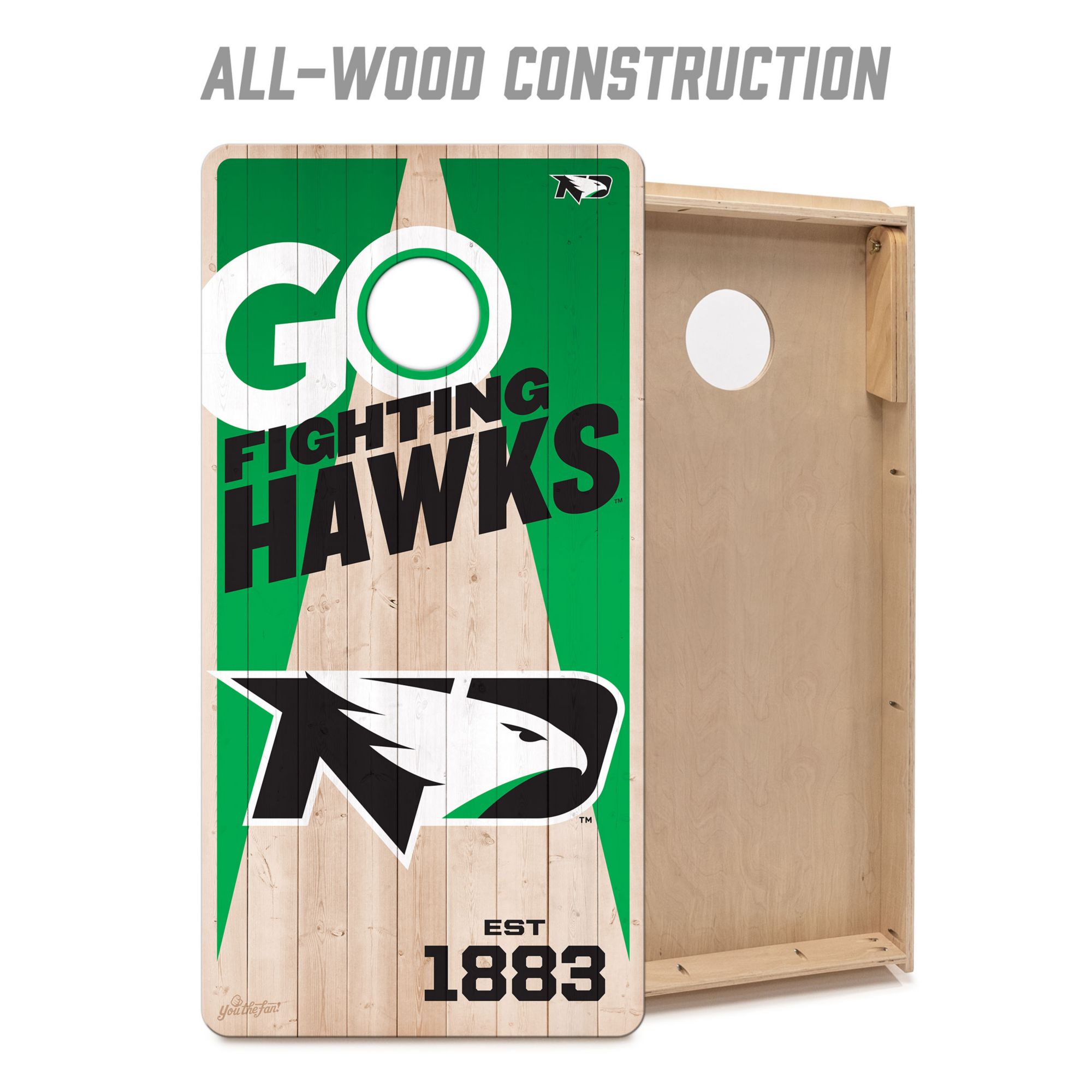 YouTheFan North Dakota Fighting Hawks 2' x 4' Cornhole Boards product image