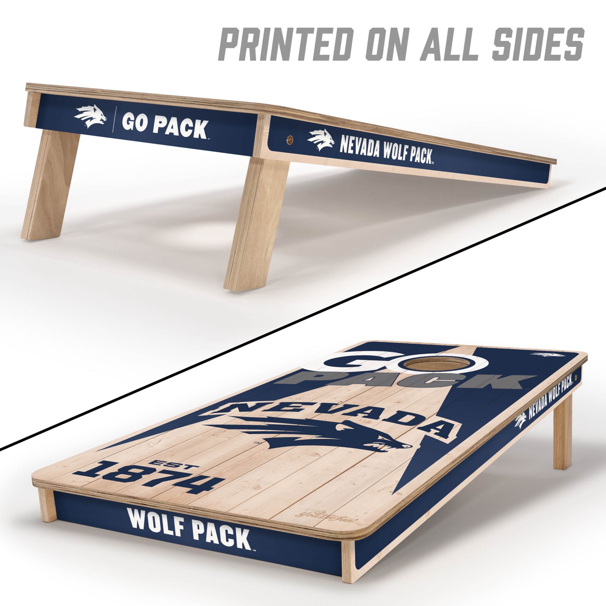 YouTheFan Nevada Wolf Pack 2' x 4' Cornhole Boards product image