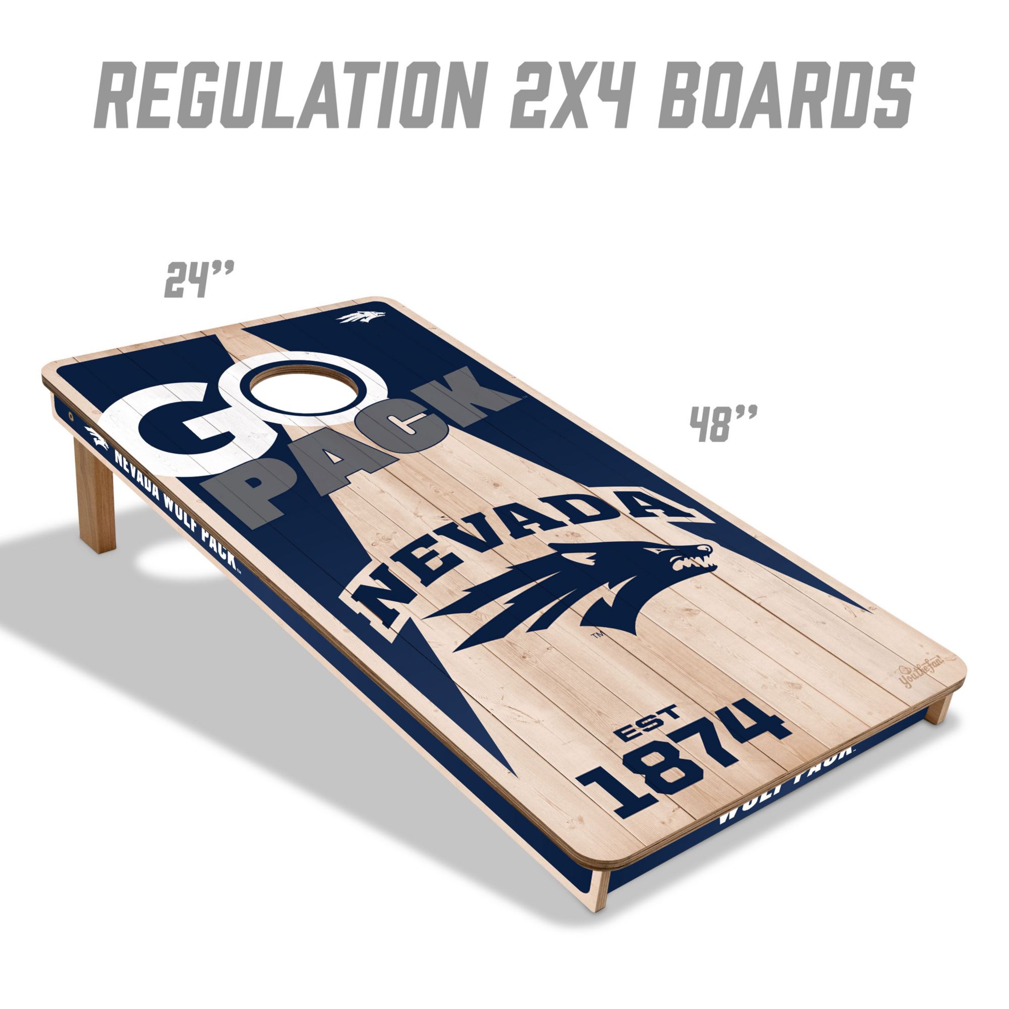YouTheFan Nevada Wolf Pack 2' x 4' Cornhole Boards product image