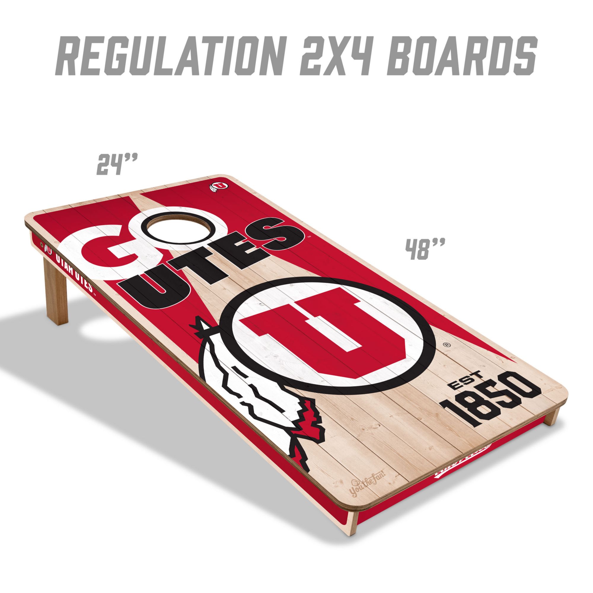 YouTheFan Utah Utes 2' x 4' Cornhole Boards product image