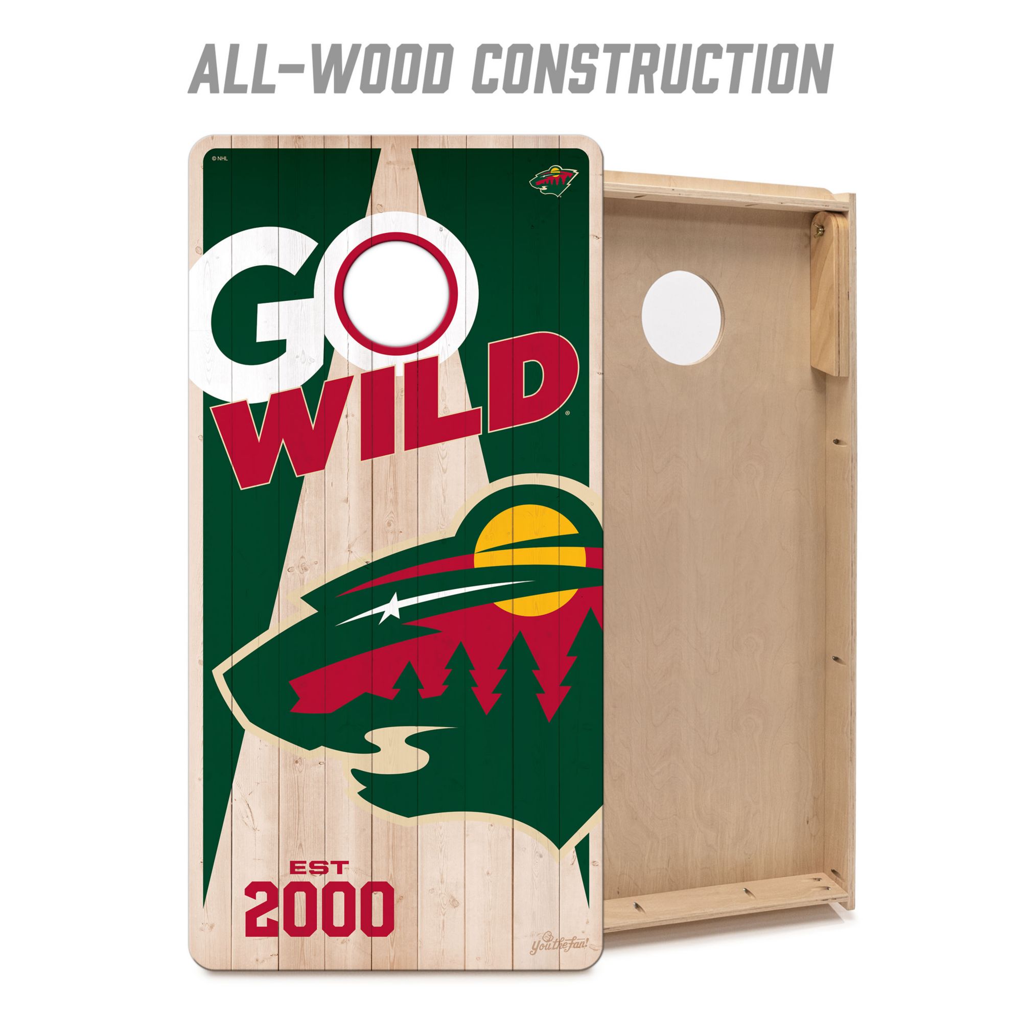 YouTheFan Minnesota Wild 2' x 4' Cornhole Boards product image
