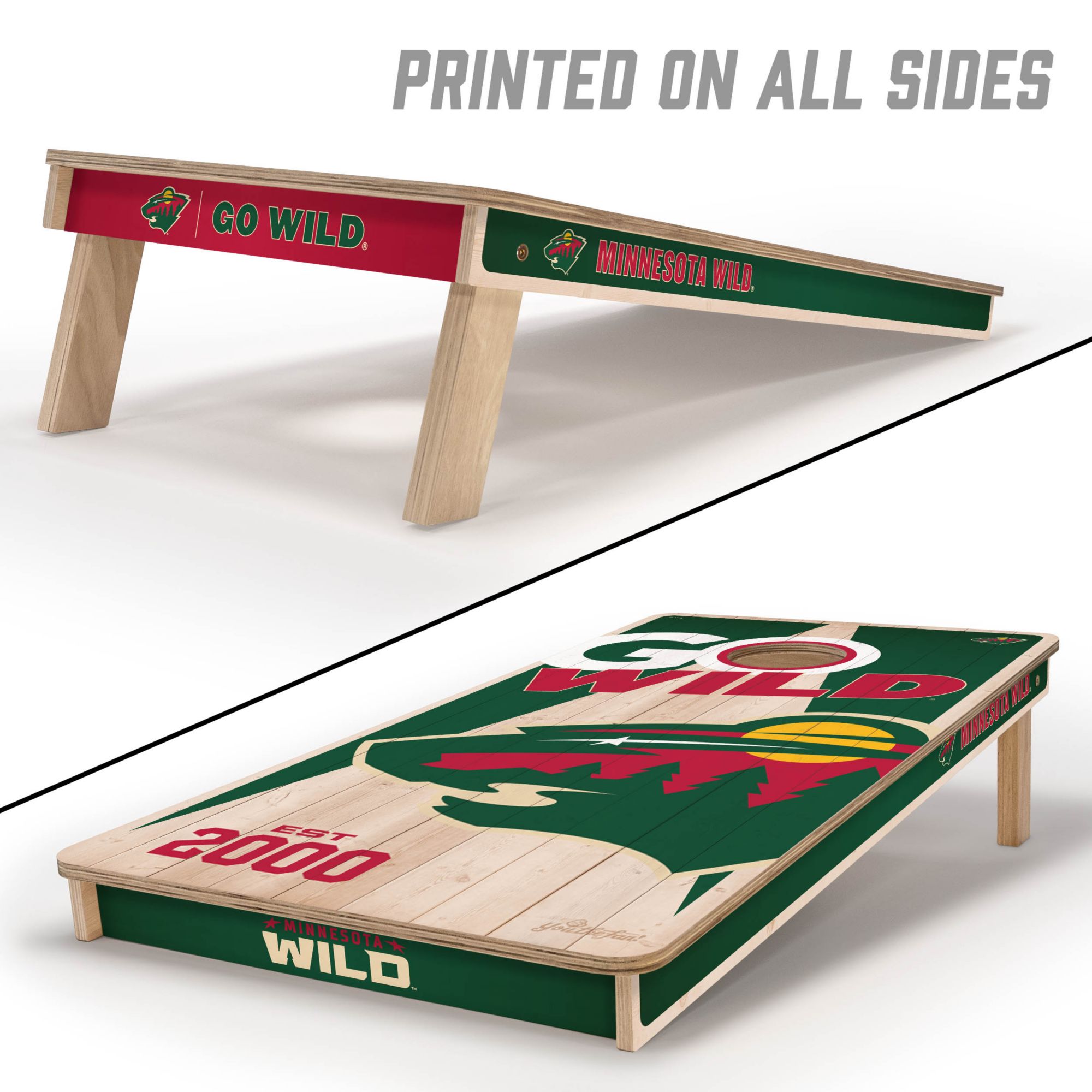 YouTheFan Minnesota Wild 2' x 4' Cornhole Boards product image