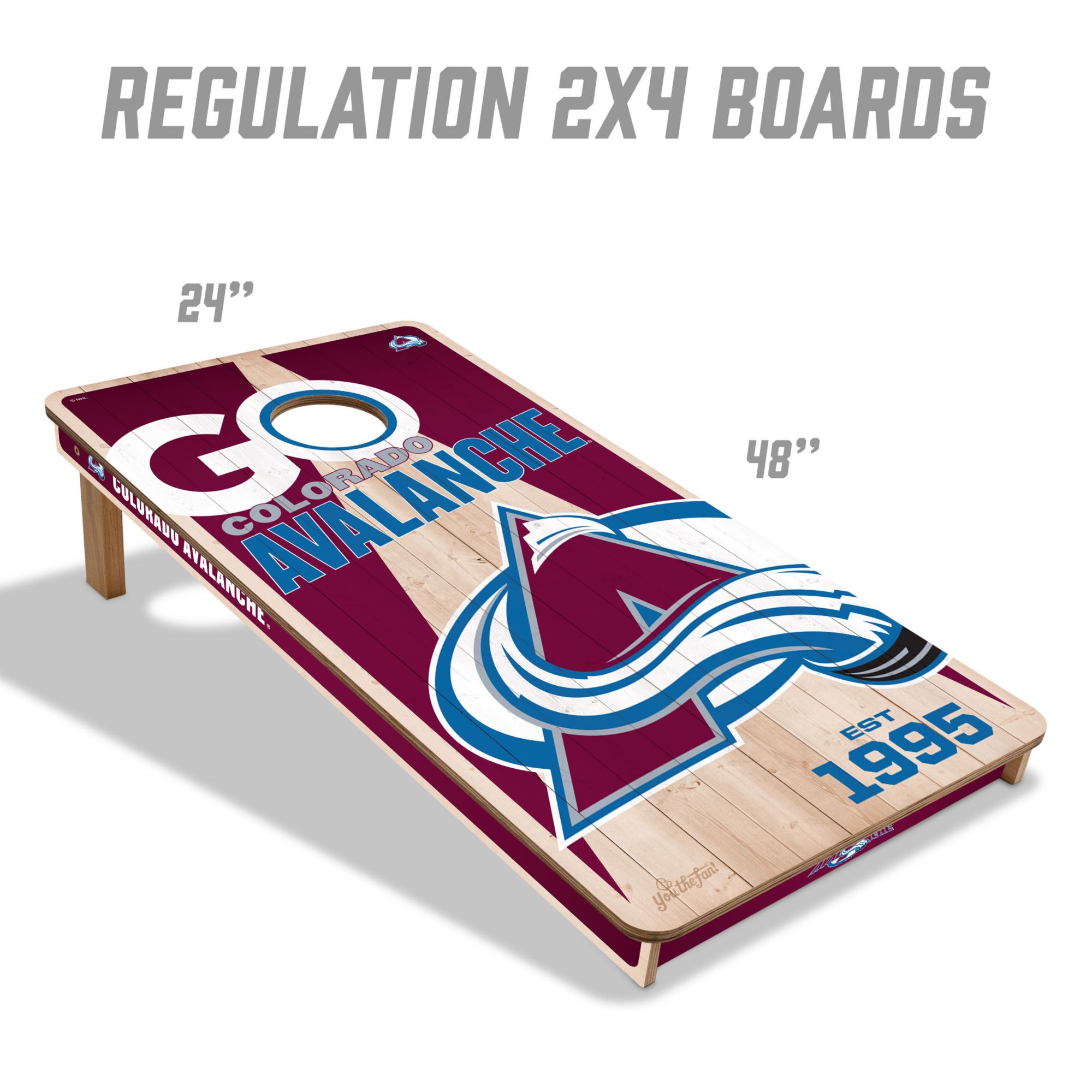 YouTheFan Colorado Avalanche 2' x 4' Cornhole Boards product image