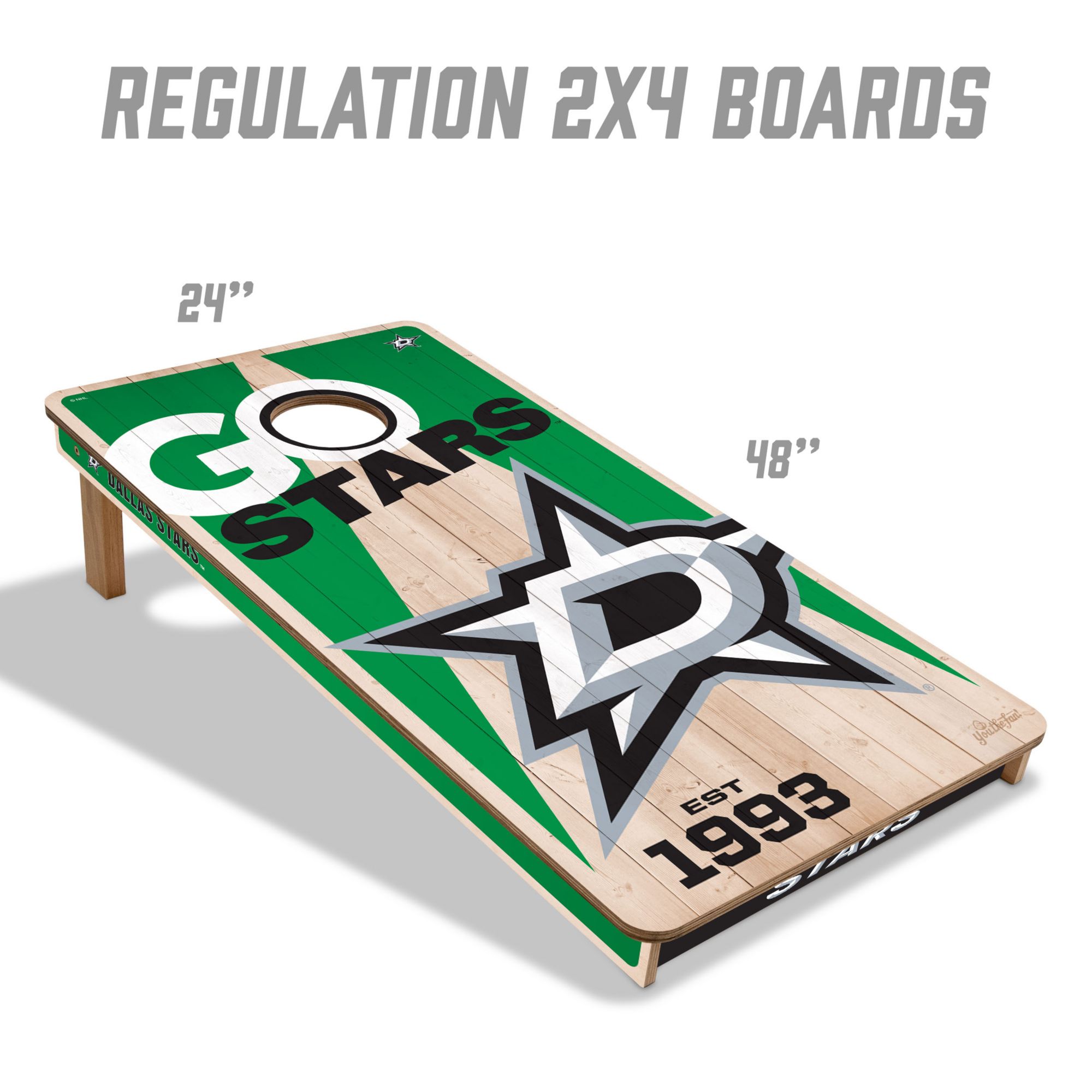 YouTheFan Dallas Stars 2' x 4' Cornhole Boards product image