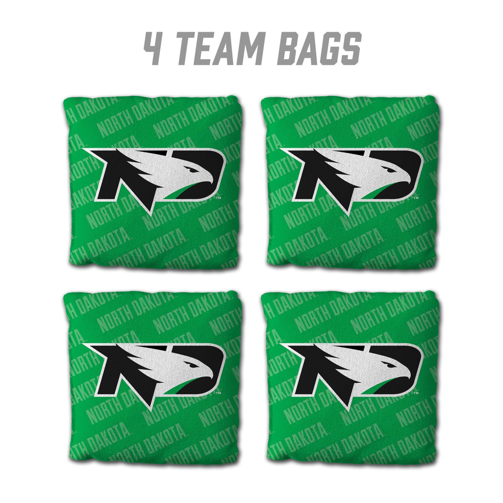 YouTheFan North Dakota Fighting Hawks Green 4-Pack Cornhole Bean Bag Set product image