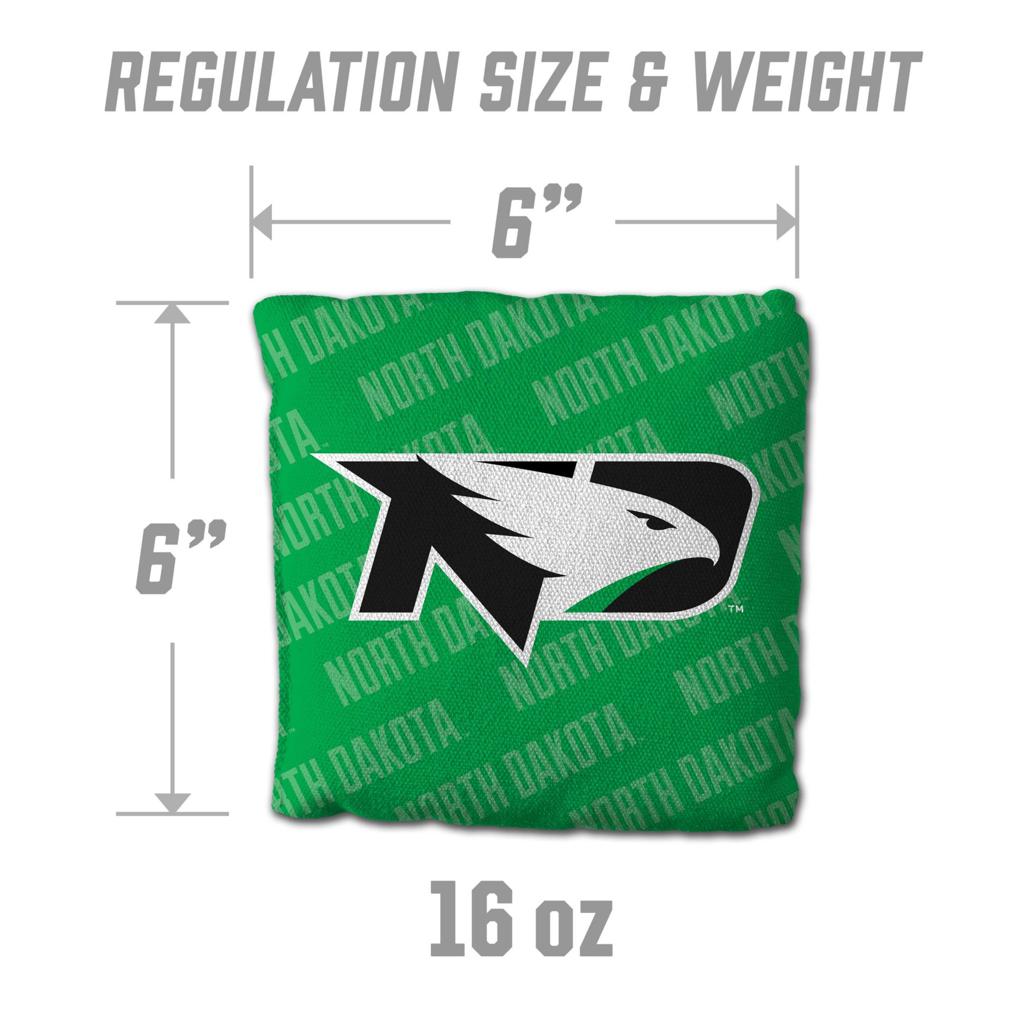 YouTheFan North Dakota Fighting Hawks Green 4-Pack Cornhole Bean Bag Set product image