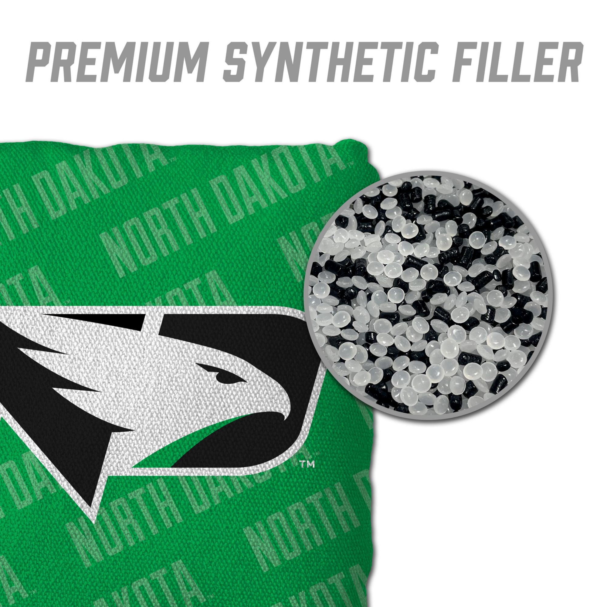 YouTheFan North Dakota Fighting Hawks Green 4-Pack Cornhole Bean Bag Set product image