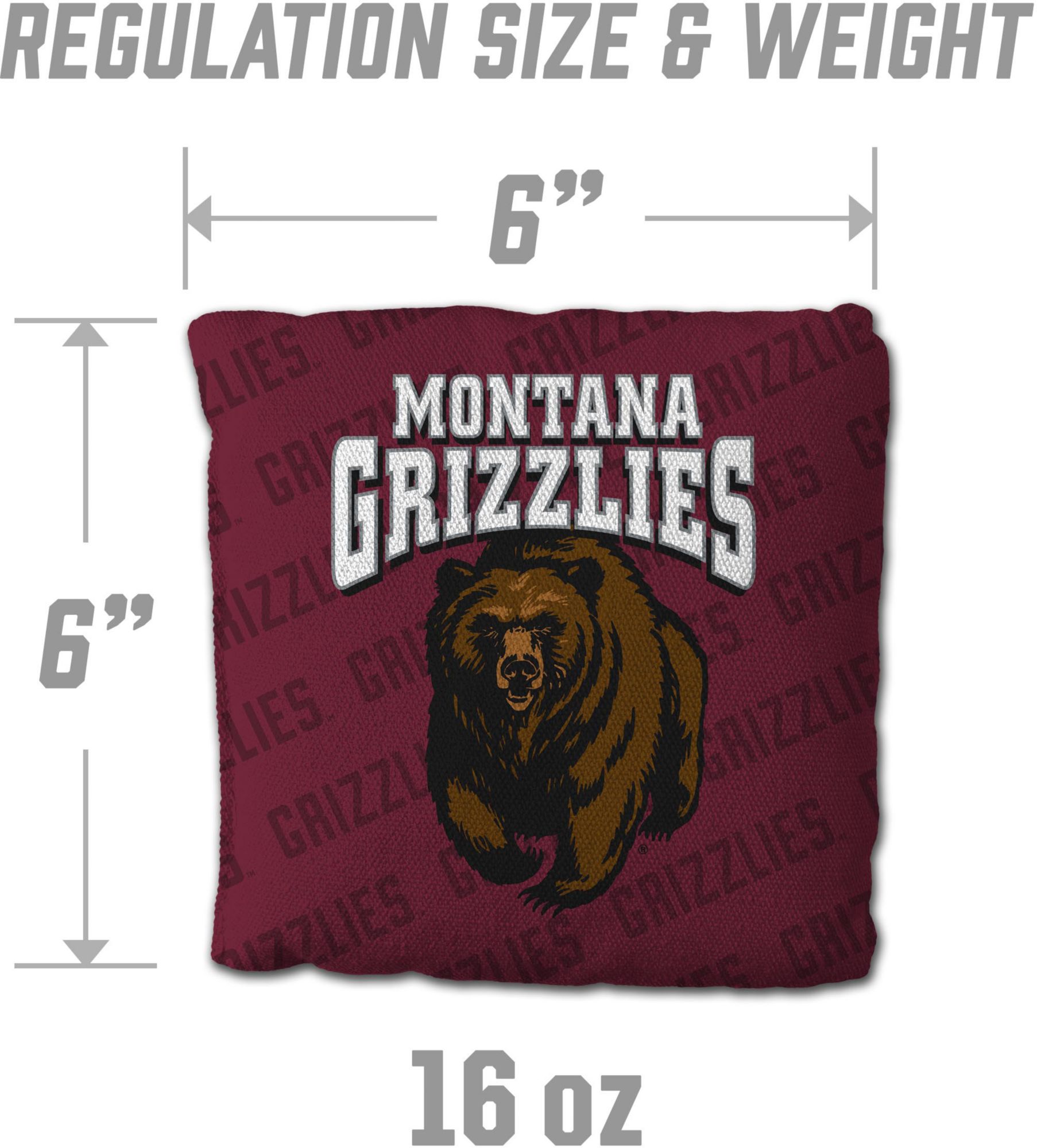 YouTheFan Montana Grizzlies Maroon 4-Pack Cornhole Bean Bag Set product image