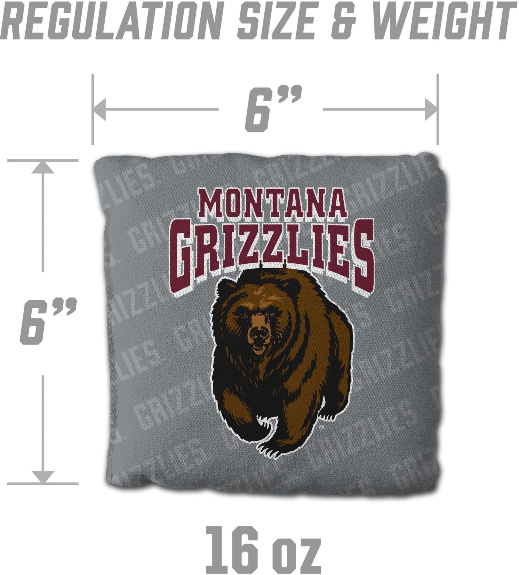 YouTheFan Montana Grizzlies Grey 4-Pack Cornhole Bean Bag Set product image