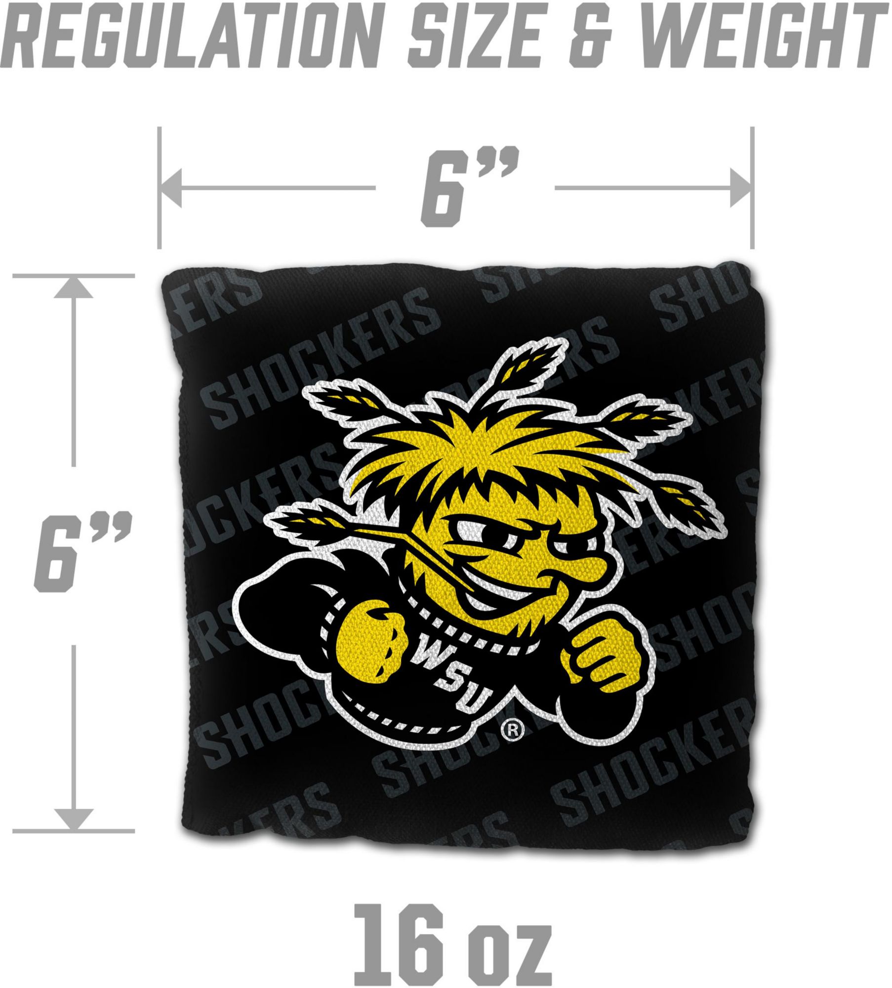 YouTheFan Wichita State Shockers Black 4-Pack Cornhole Bean Bag Set product image