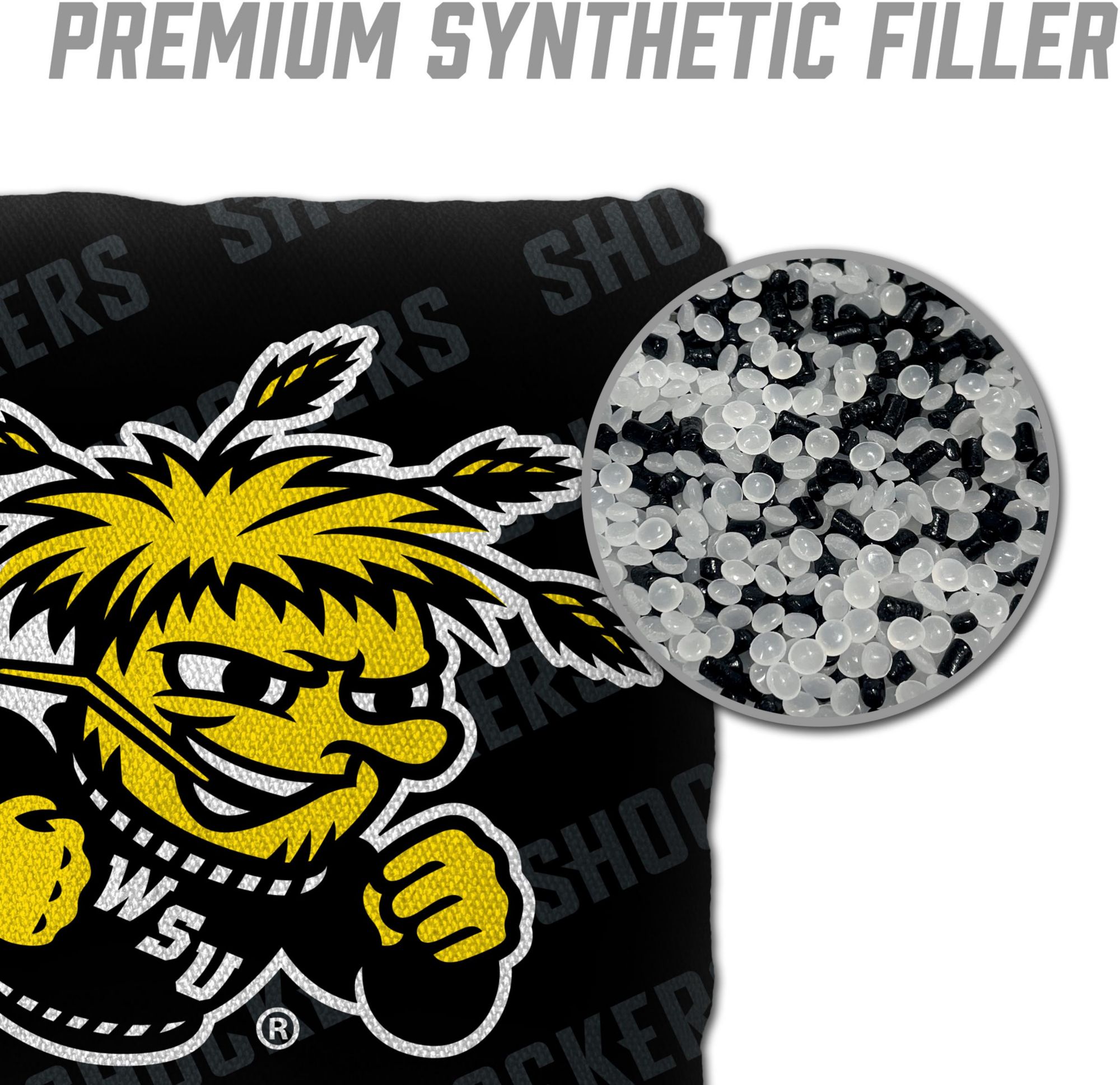 YouTheFan Wichita State Shockers Black 4-Pack Cornhole Bean Bag Set product image