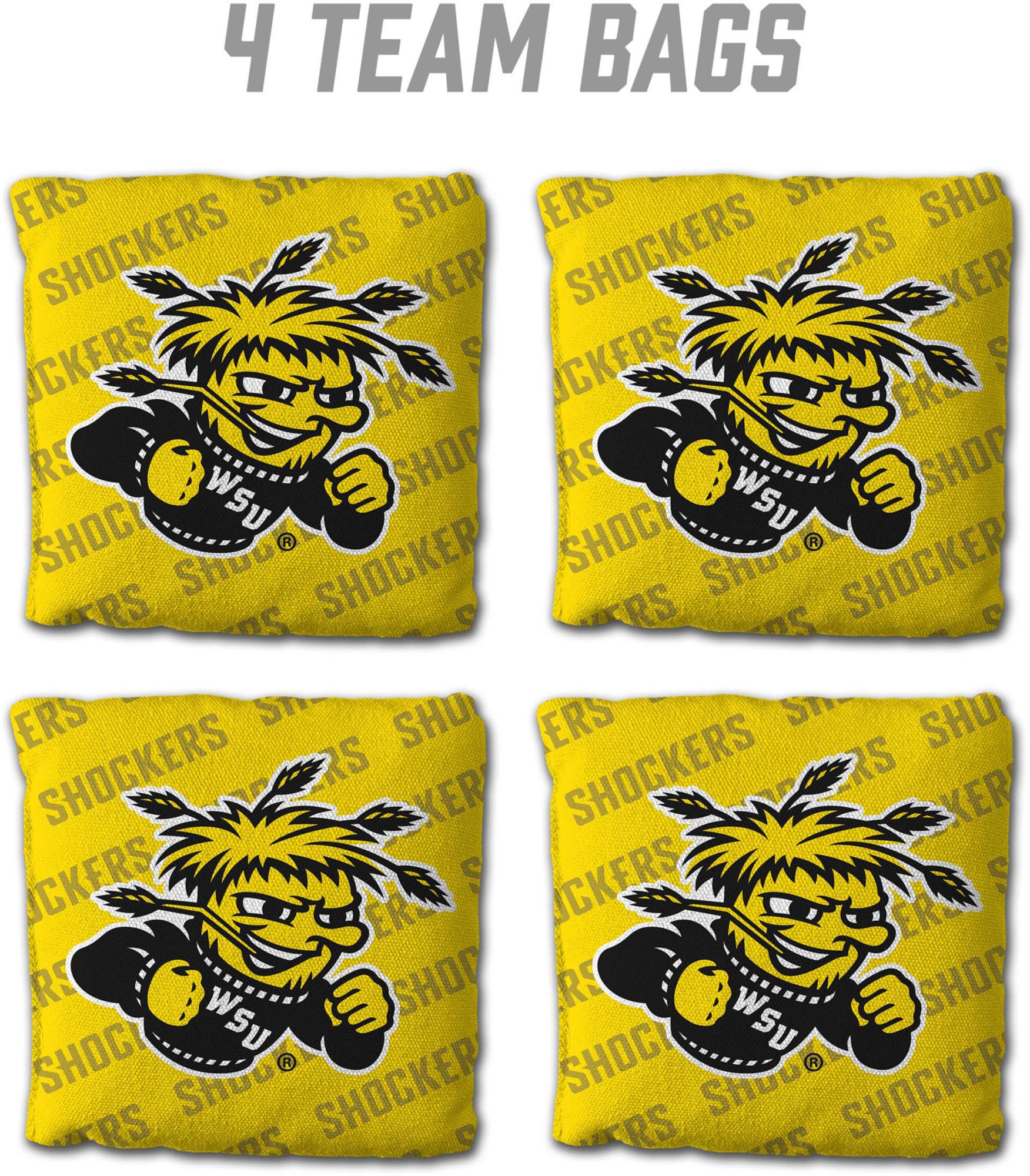 YouTheFan Wichita State Shockers Yellow 4-Pack Cornhole Bean Bag Set product image