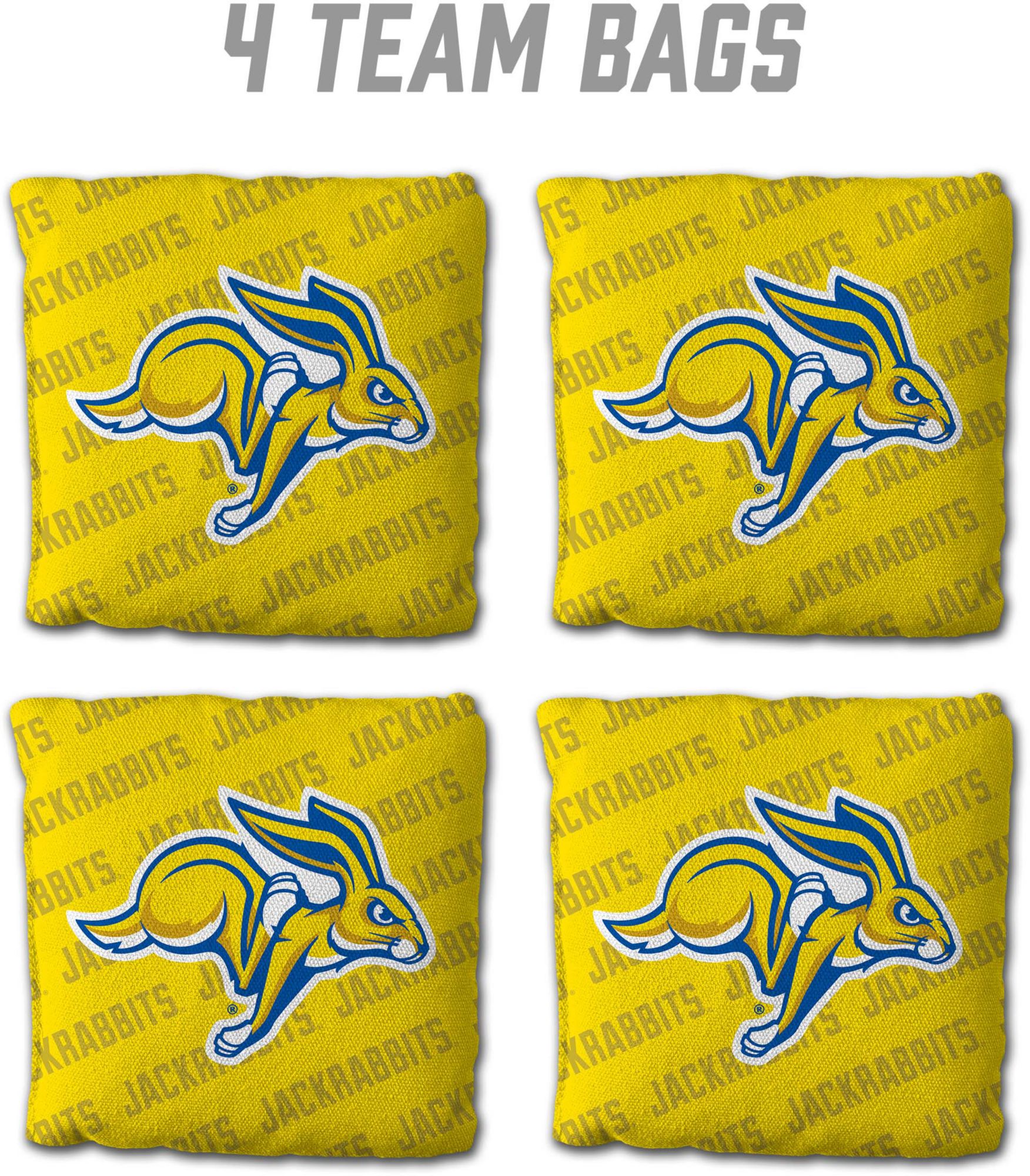 YouTheFan South Dakota State Jackrabbits Yellow 4-Pack Cornhole Bean Bag Set product image